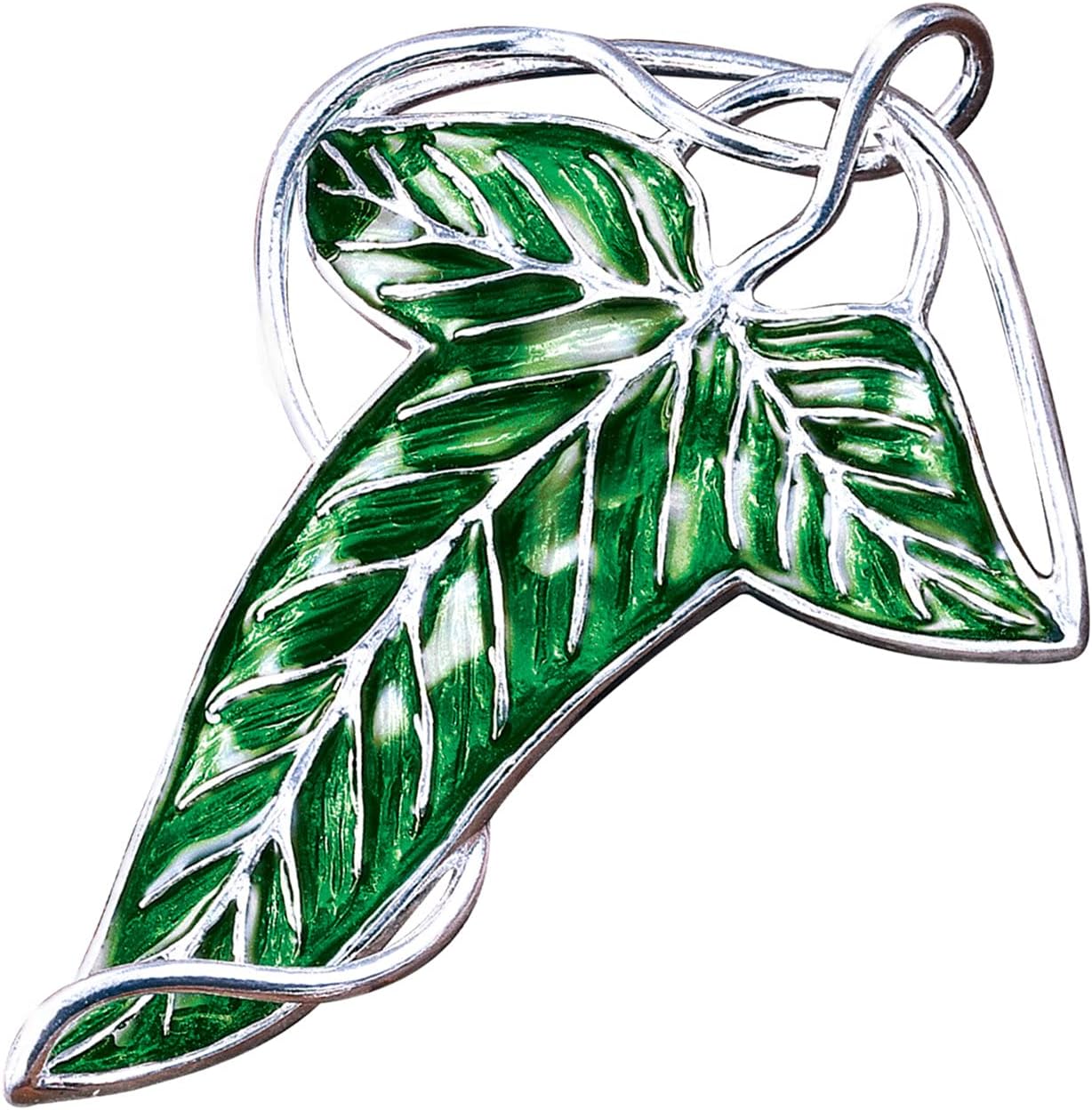 The Noble Collection The Lord of the Rings Elven Leaf Brooch - Green Enamelled Costume Jewellery Pin (NN9831) 3