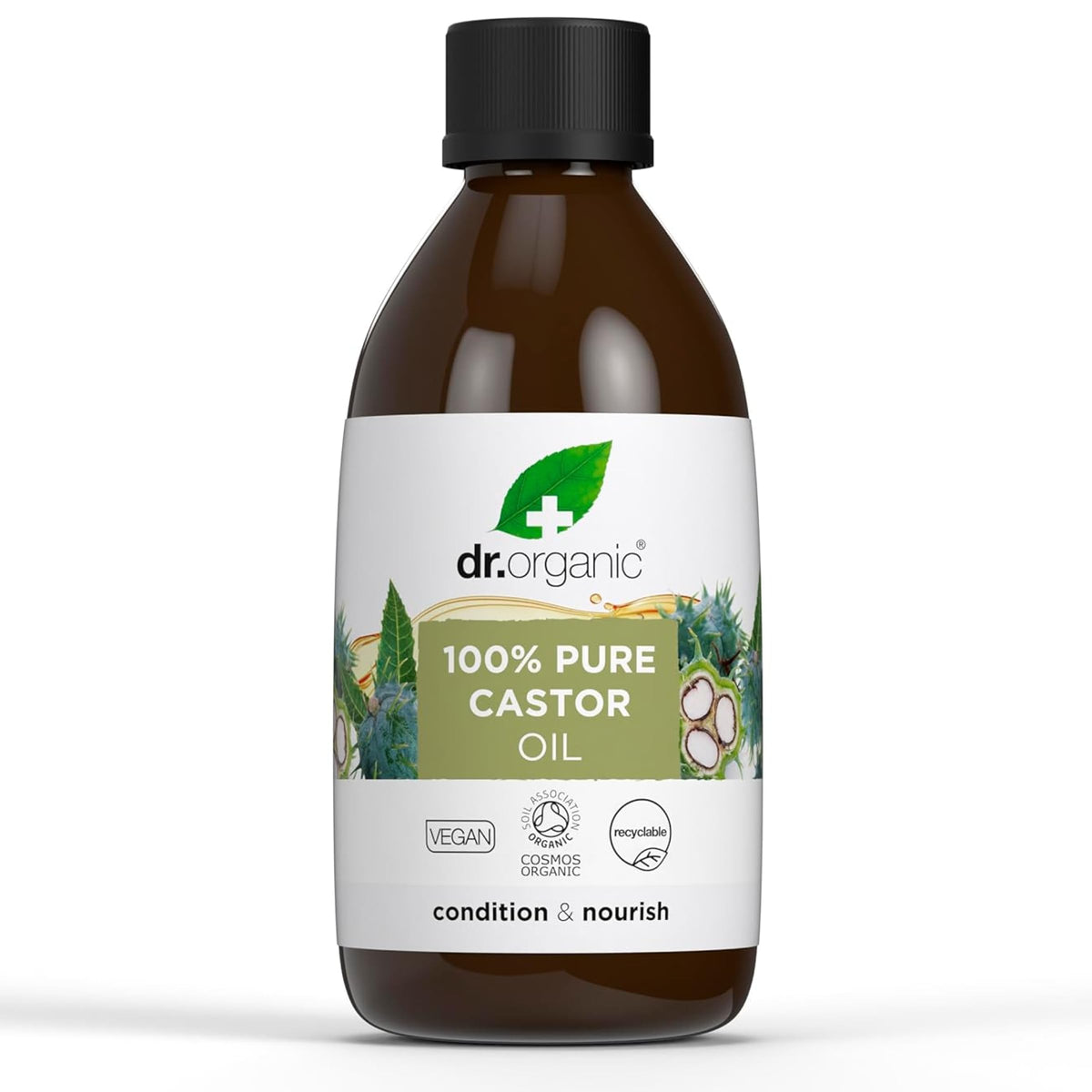 Dr. Organic Castor Oil - 100% Pure, Cold Pressed, 250 ml