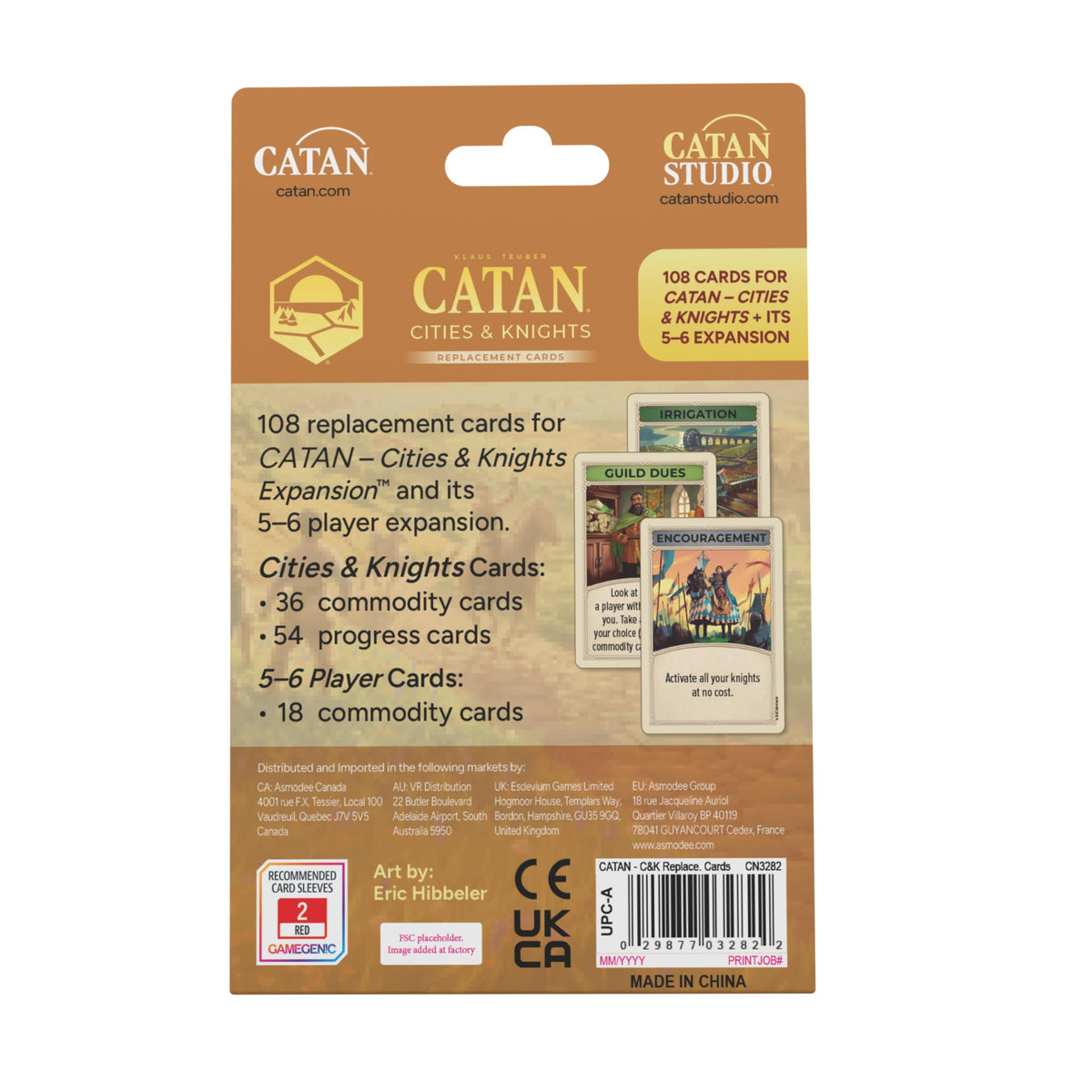 CATAN Cities & Knights Expansion Replacement Card Set - 90 Cards | 6th Edition | English 3