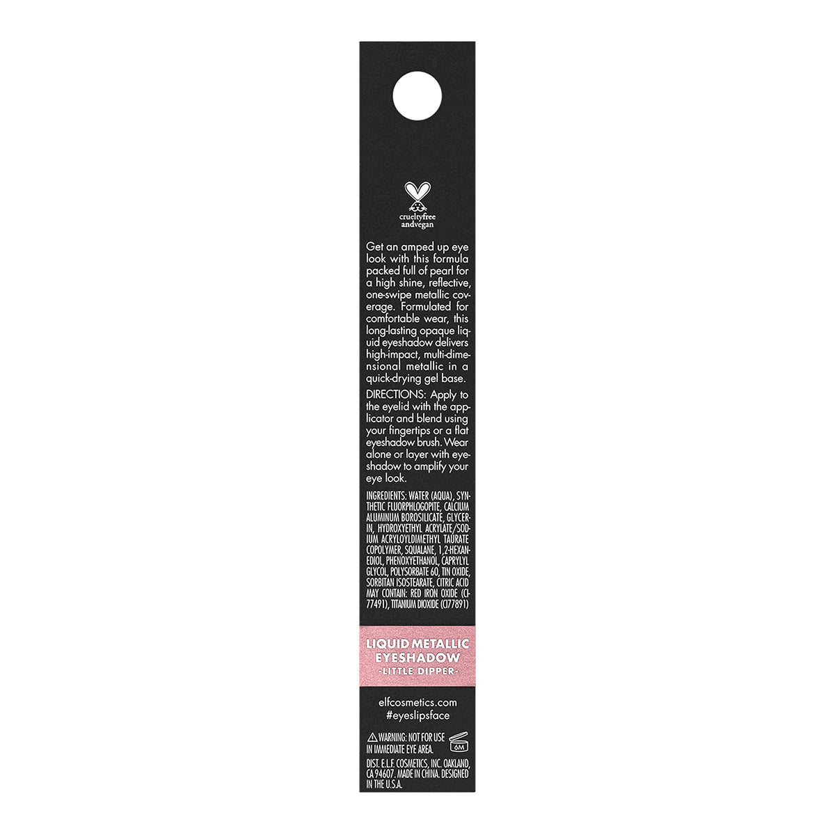 e.l.f. Liquid Metallic Eyeshadow - Little Dipper, Champagne with Pearl Shimmer, Long-Lasting, High-Impact 4