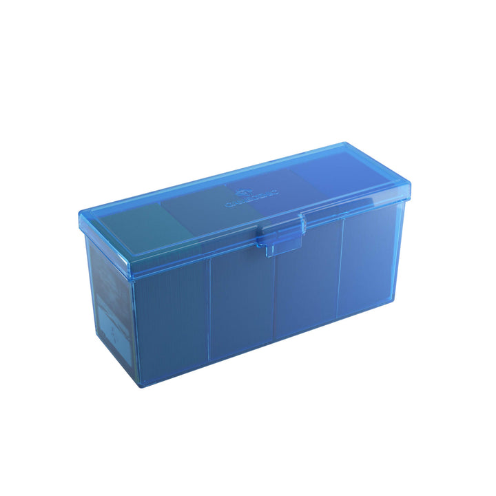 Gamegenic Fourtress 320-Card Deck Holder - Rigid Stackable Box with Lock, Blue