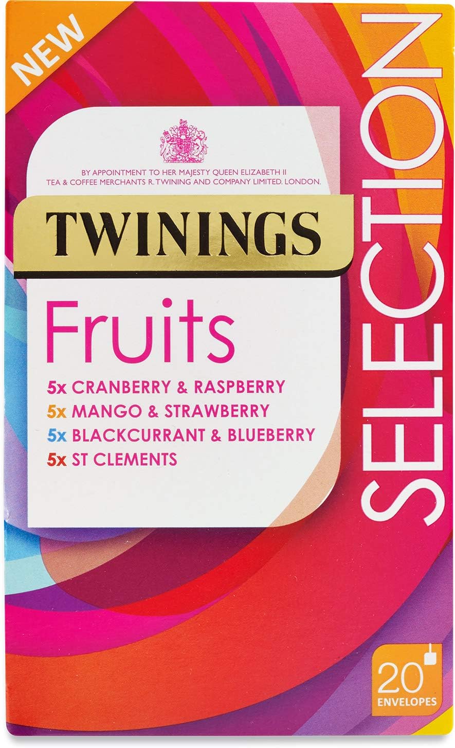 Twinings Fruit Selection Mixed Set of 80 Tea Bags (4 x 20 Tea Bags)