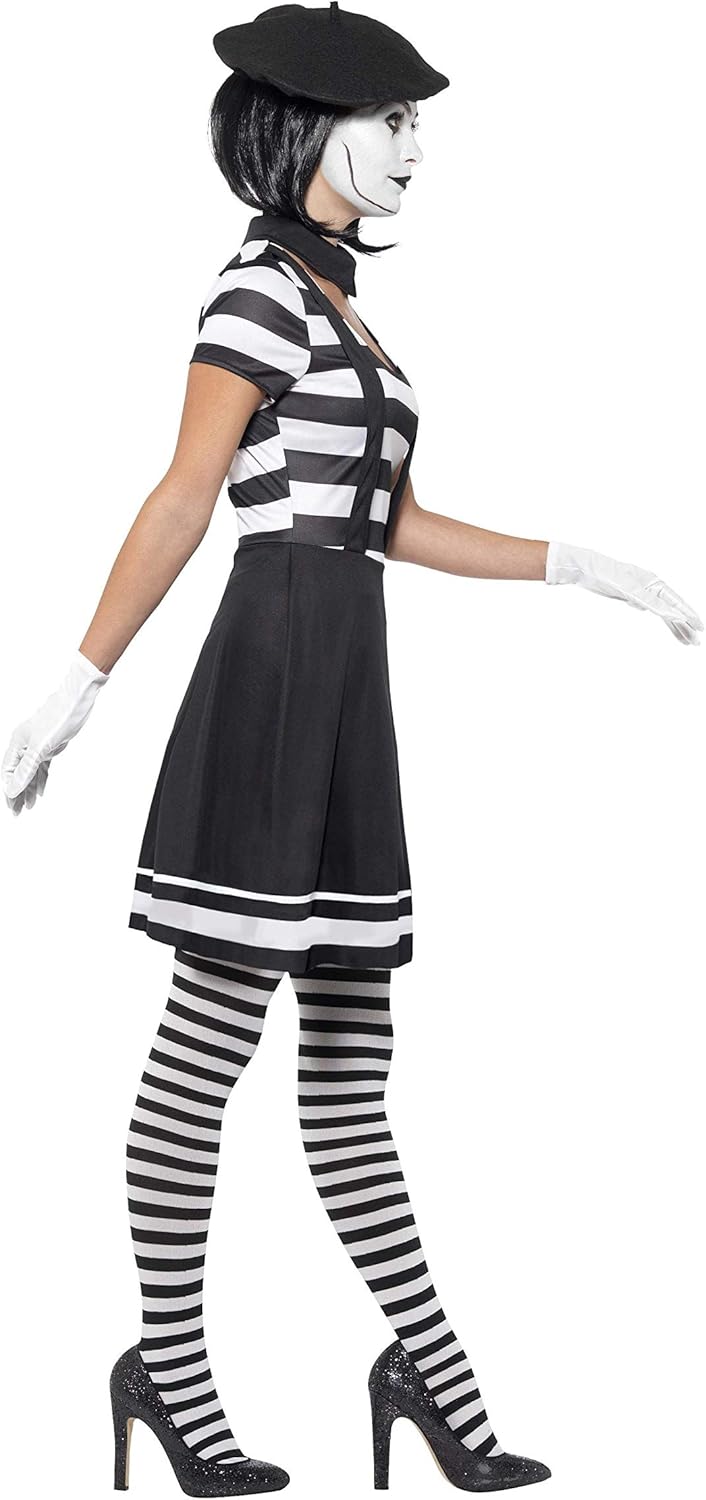 Smiffys Lady Mime Artist Costume - Adult Women's Size 12-14 (24627S)