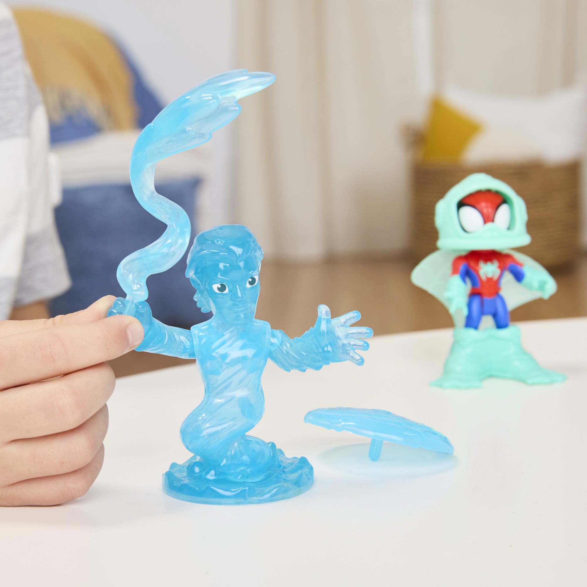 SPIDEY AND HIS AMAZING FRIENDS Water-Webs Spidey & Hydro-Man Action Figures Set | 3-Inch Figures | Ages 3+ 4