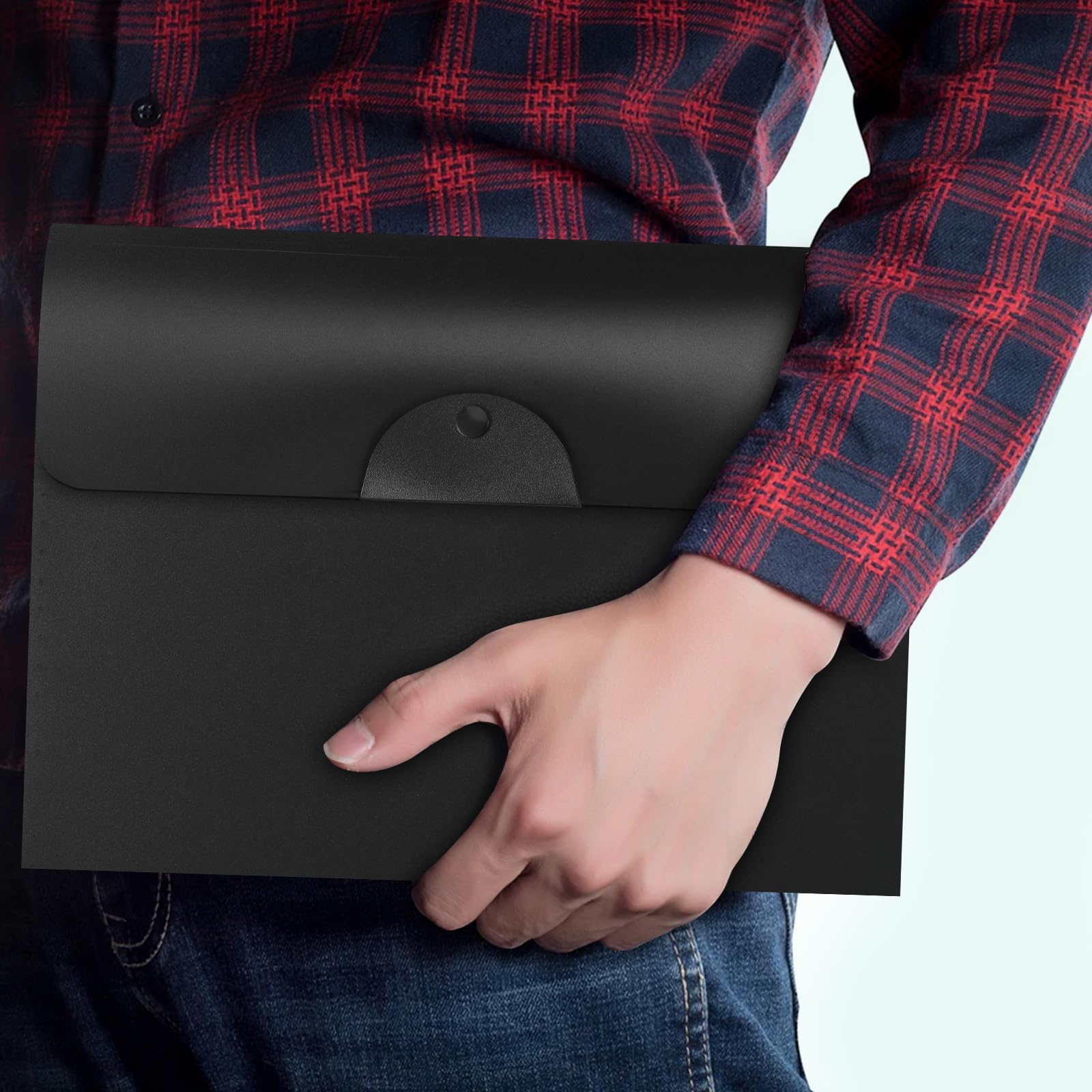 Brencco Expanding File Folder - 13 Pockets, Black Polypropylene (PP) Document Organizer | Snap Closure 7