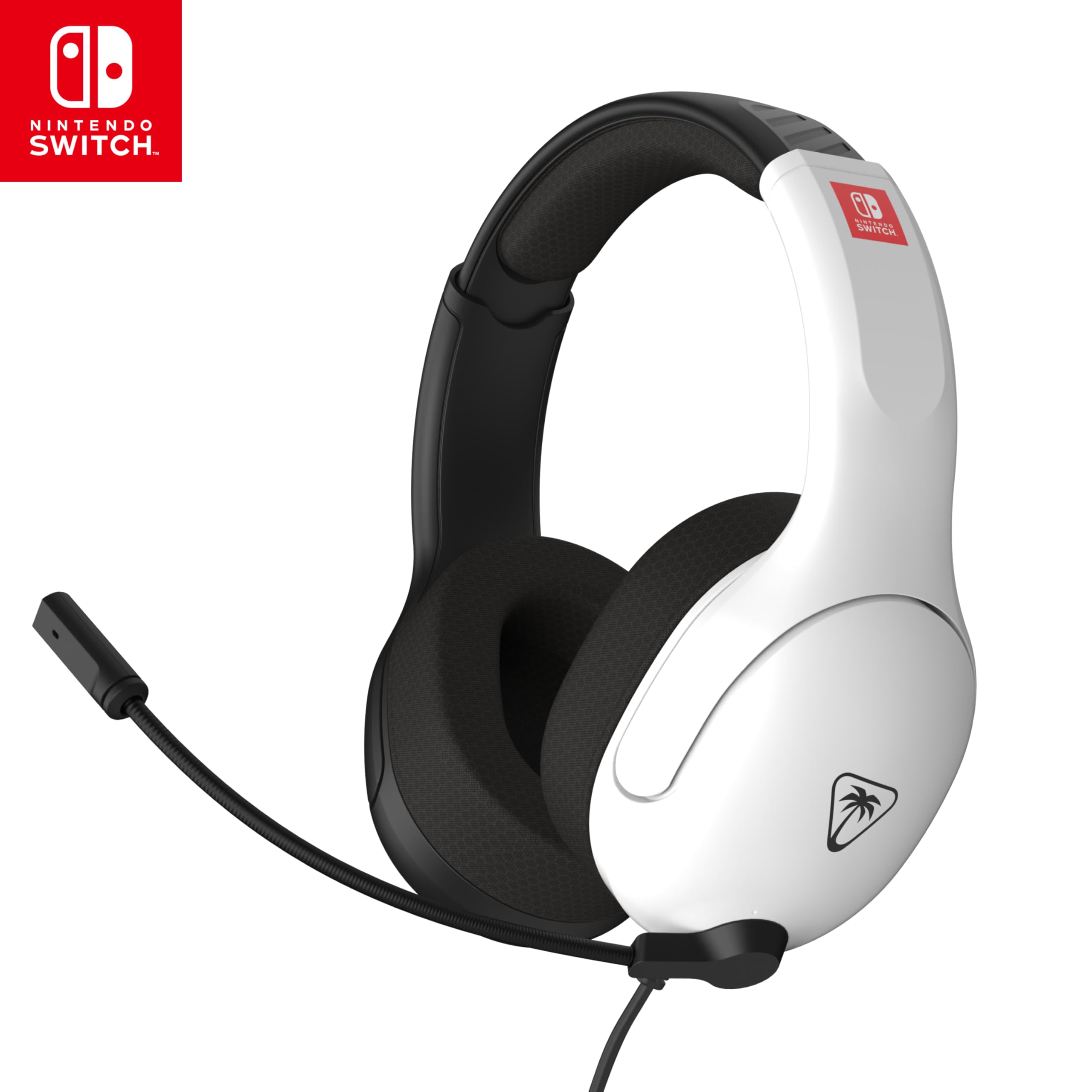 Turtle Beach Airlite Fit Black and White Wired Gaming Headset for Nintendo Switch, 40mm Speakers, Flip-to-Mute Mic 1