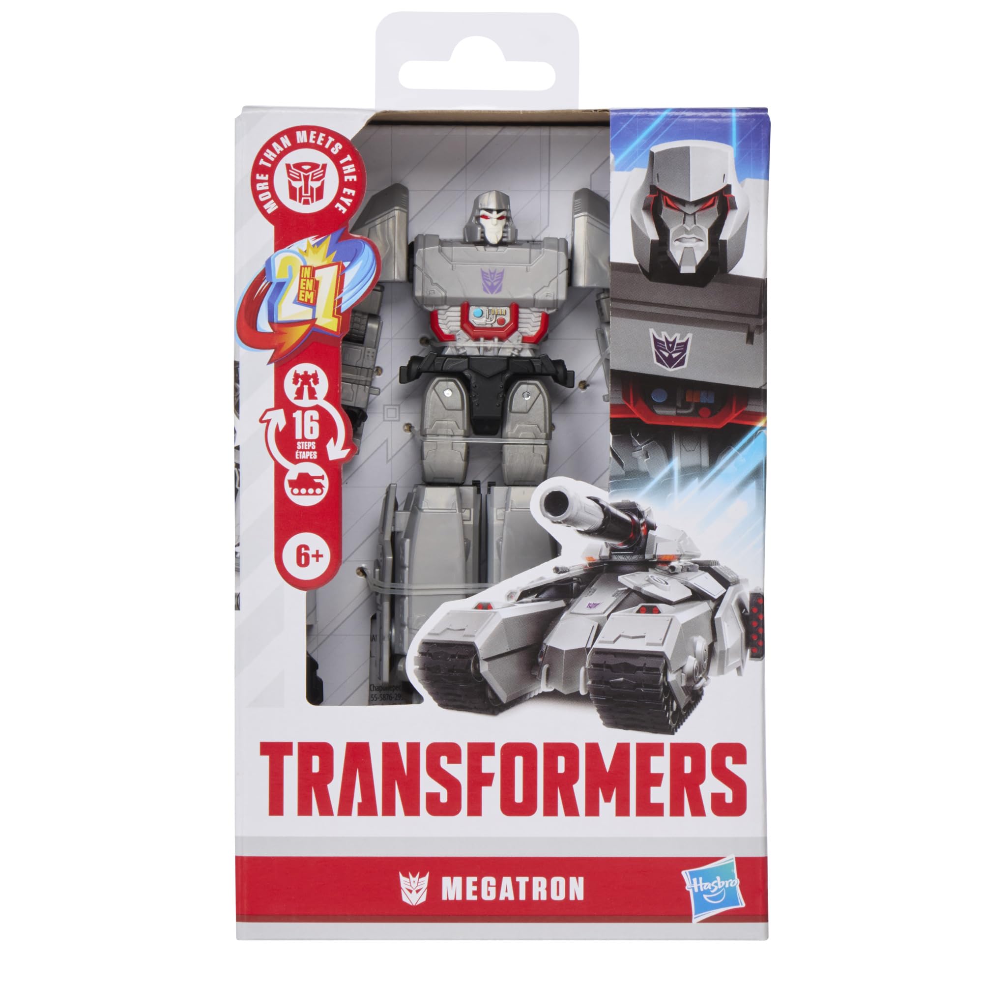 Transformers Megatron Action Figure - 2-in-1 Robot to Tank | 5-Inch Figure | 16 Steps