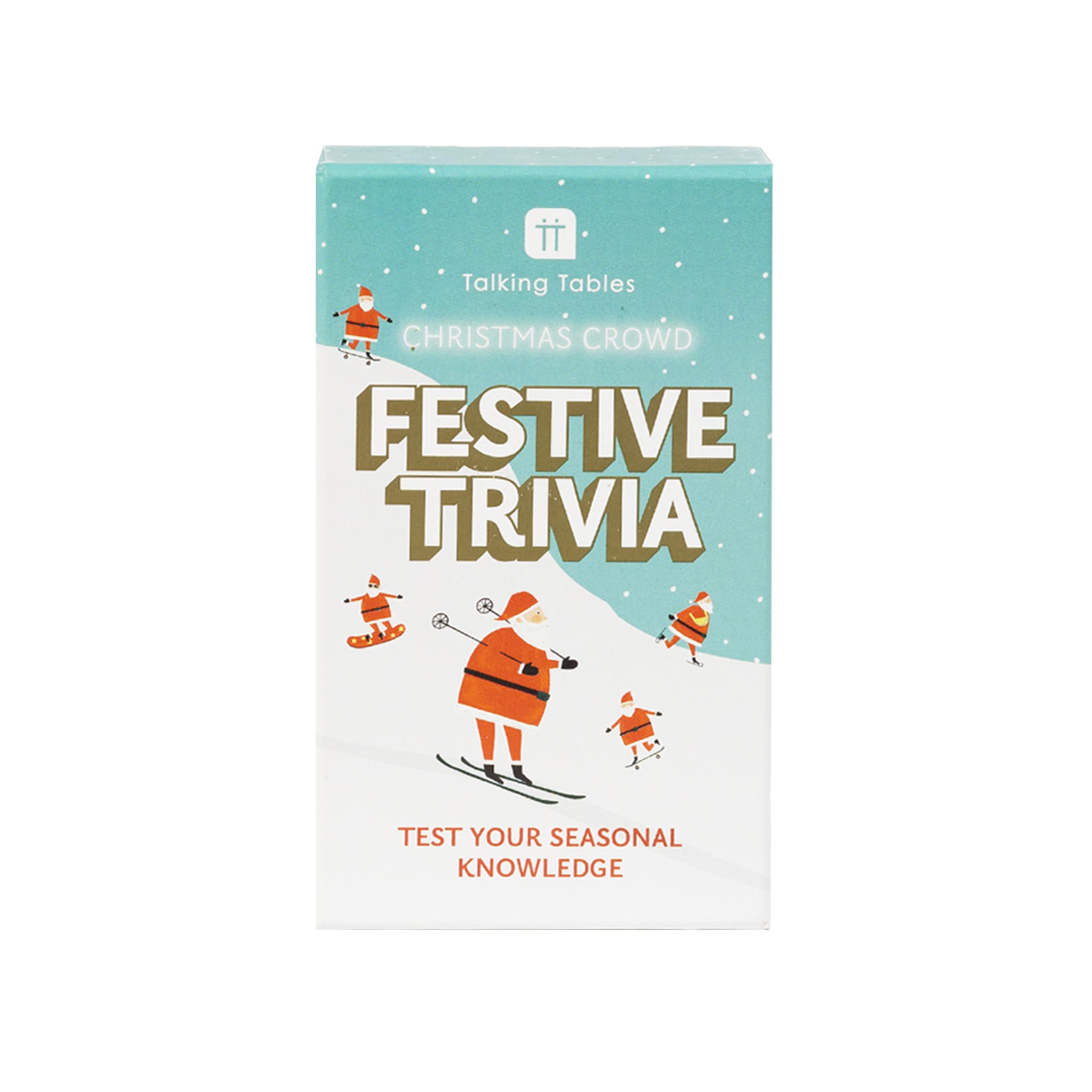 Talking Tables Christmas Festive Trivia Quiz Game, Secret Santa Question Cards 2