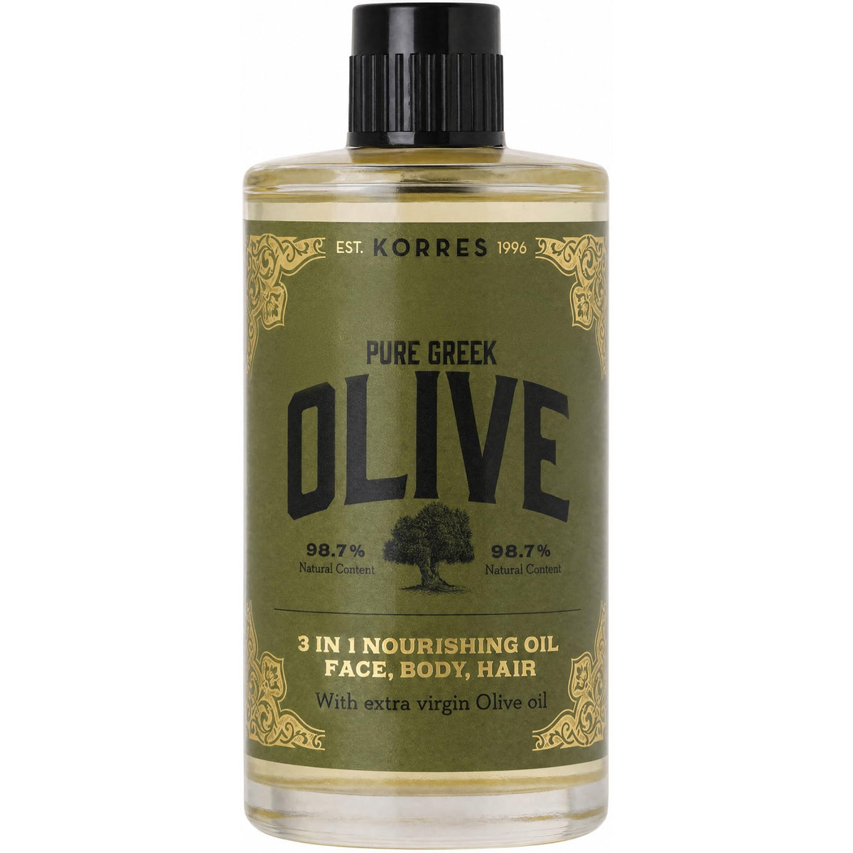 Korres Pure Greek Olive 3-in-1 Nourishing Oil - 100 ml, Vegan
