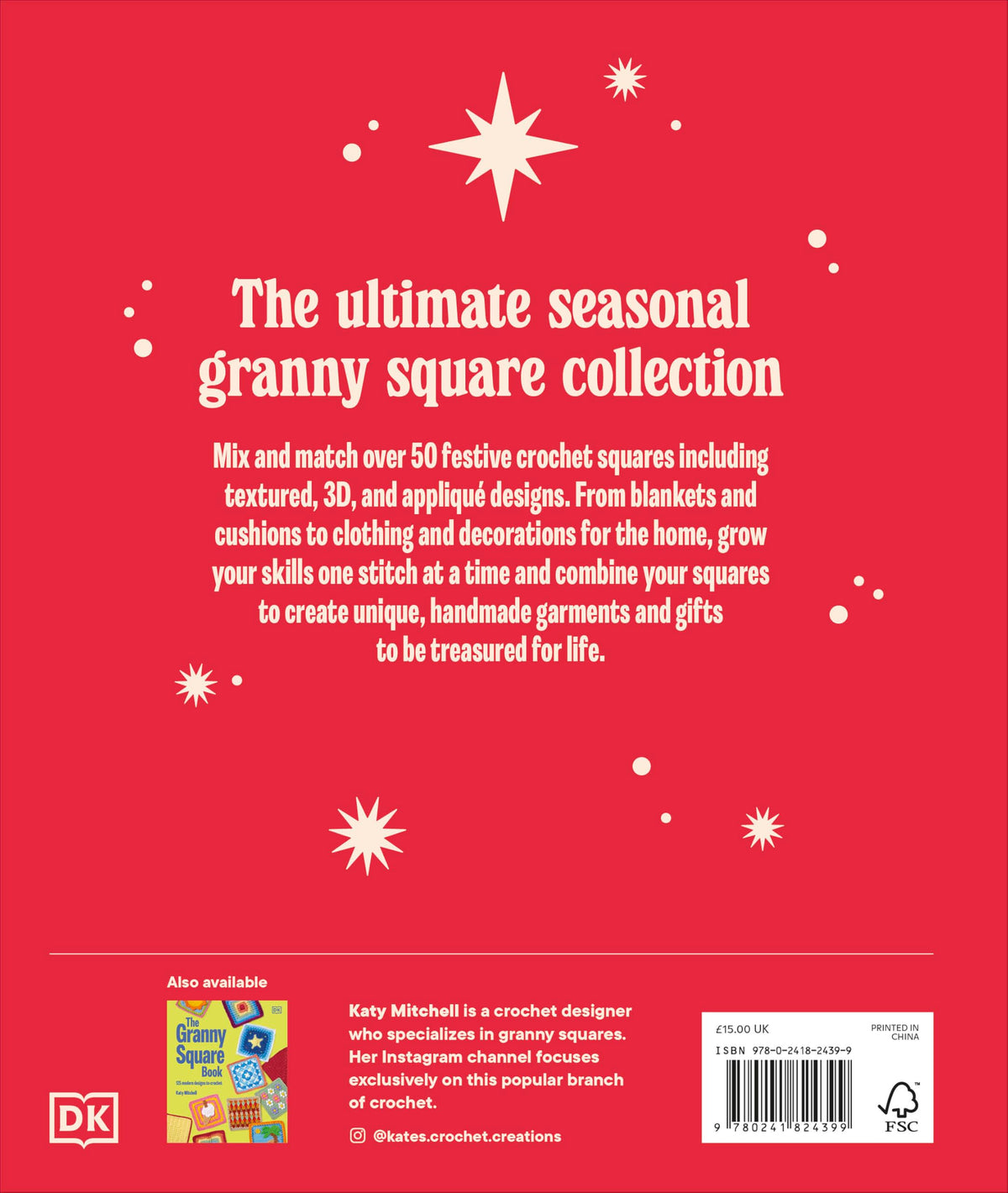 DK The Festive Granny Square Book - 50 Seasonal Crochet Designs | Hardcover