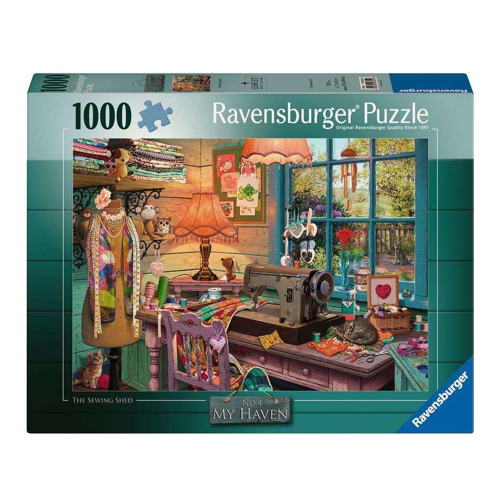 Ravensburger My Haven No. 4 The Sewing Shed 1000 Piece Jigsaw Puzzle 1