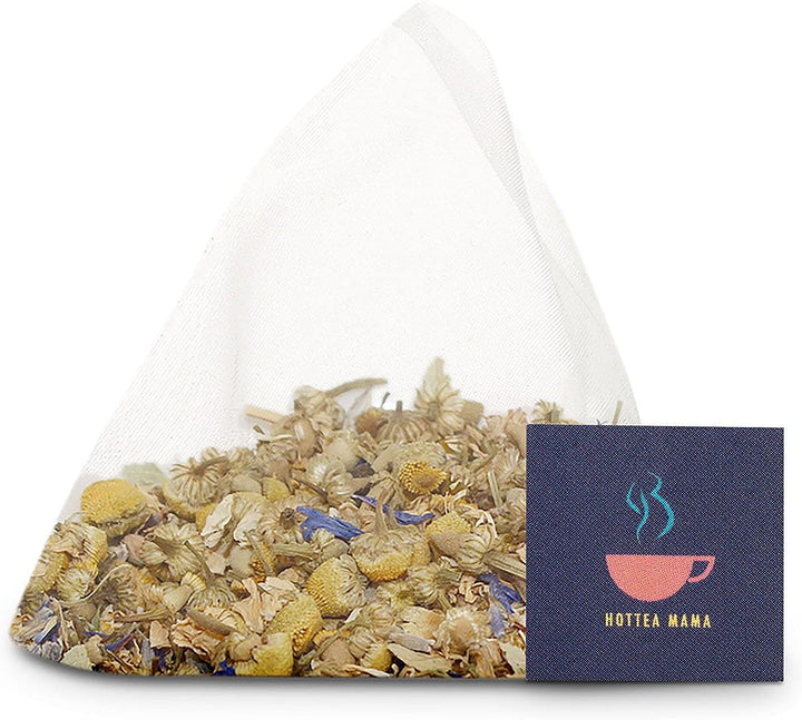 HOTTEA MAMA Night Owl Tea - Natural Sleep Supporting Herbal Tea for Women, Caffeine-Free, 15 Whole Leaf Tea Bags