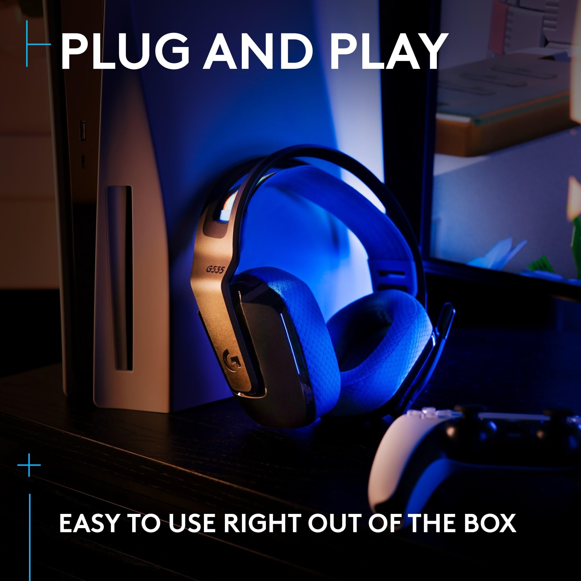 Logitech G G535 Lightspeed Wireless Gaming Headset - 33-Hour Battery, Lightweight 236g, 40mm Drivers, Flip-to-Mute Mic, PS5, PC/Mac 5