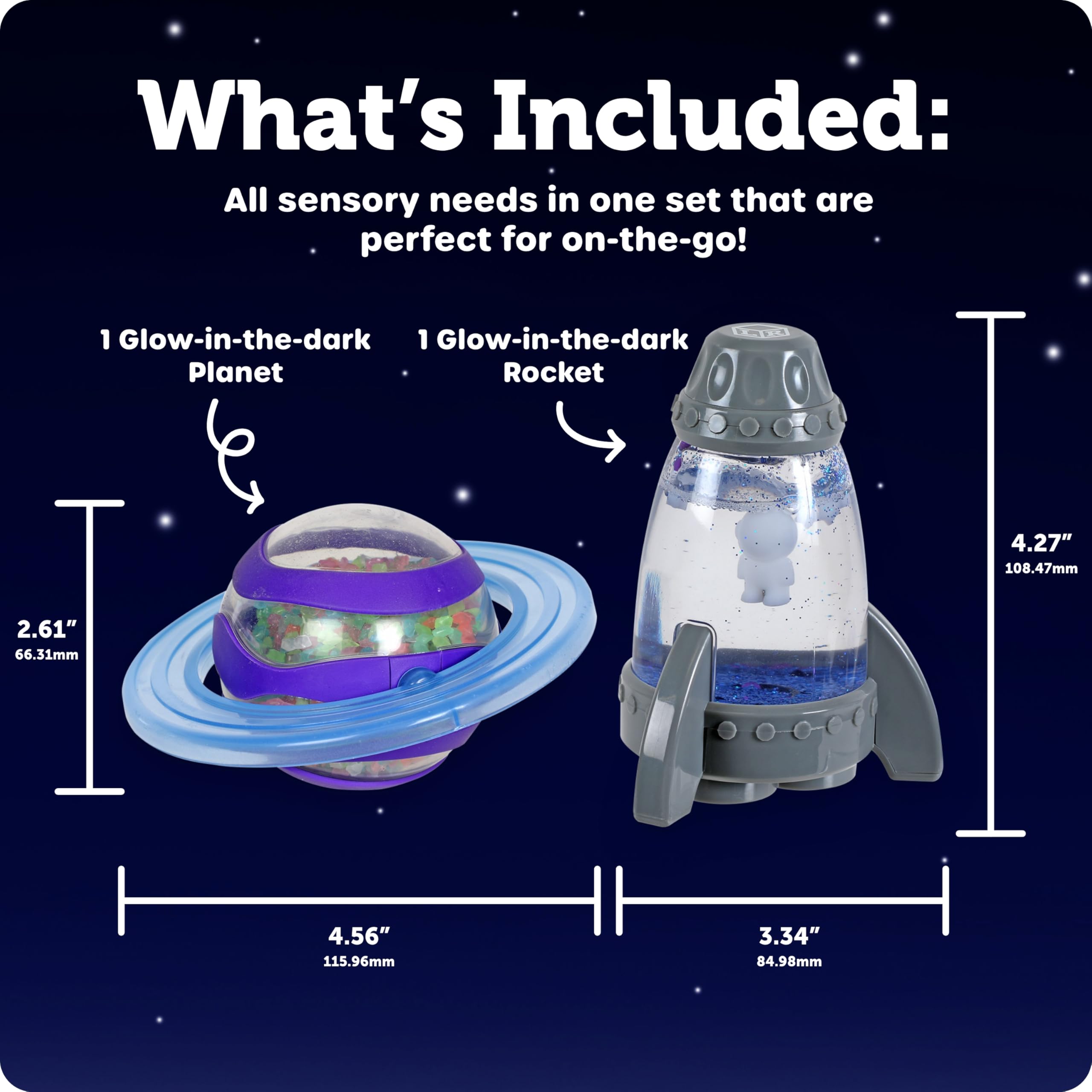 Learning Resources Soothing Space Sensory Fidget Set - Glow in the Dark Fidget Toys for Ages 3+ 12