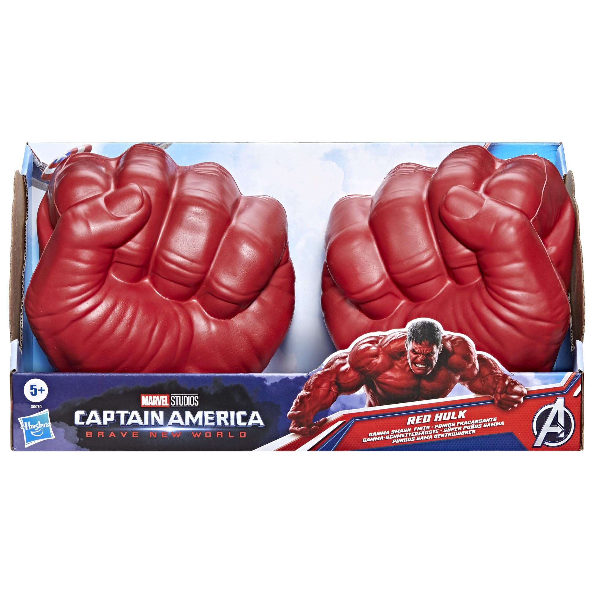 Marvel Red Hulk Gamma Smash Fists Role Play Toy for Kids 1