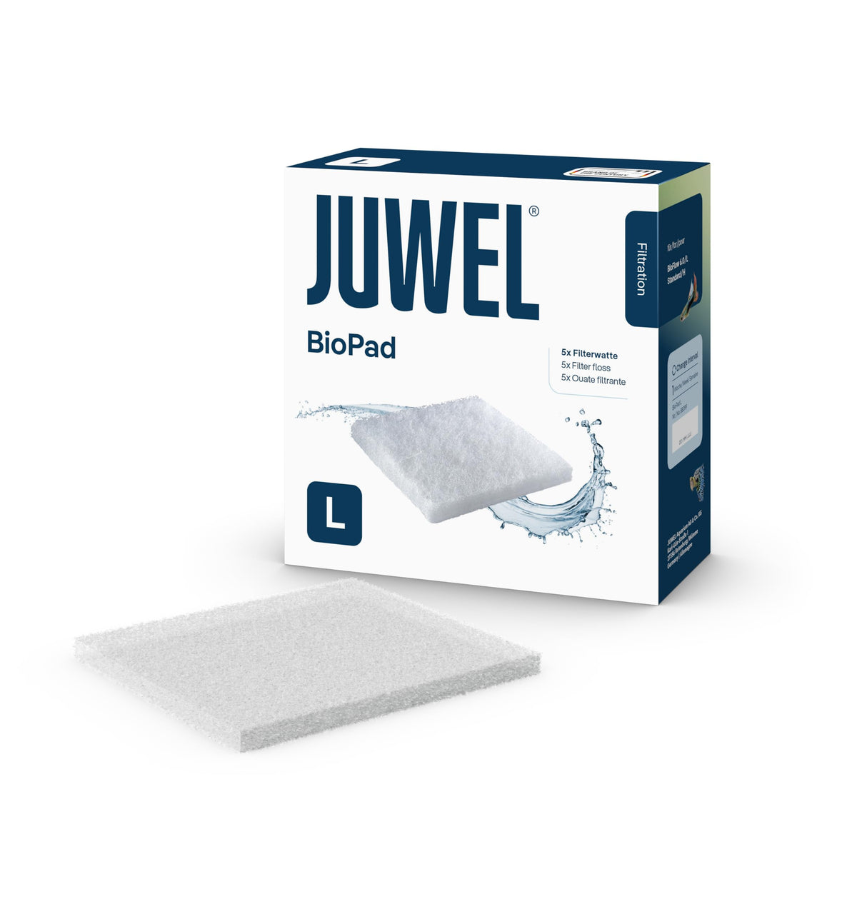 Juwel Aquarium Filter Wool Poly Pad - Keeps Water Clear | Standard Size | White 2