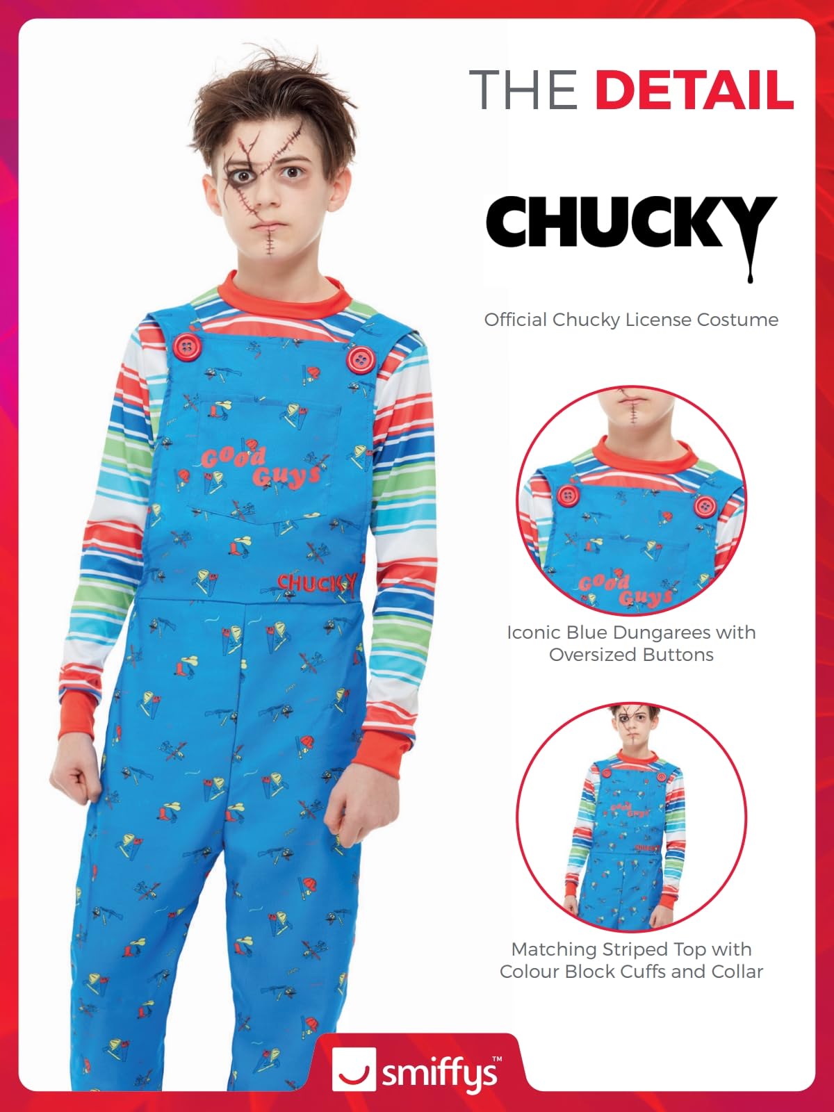 Smiffys Chucky Costume - Kids Size 5