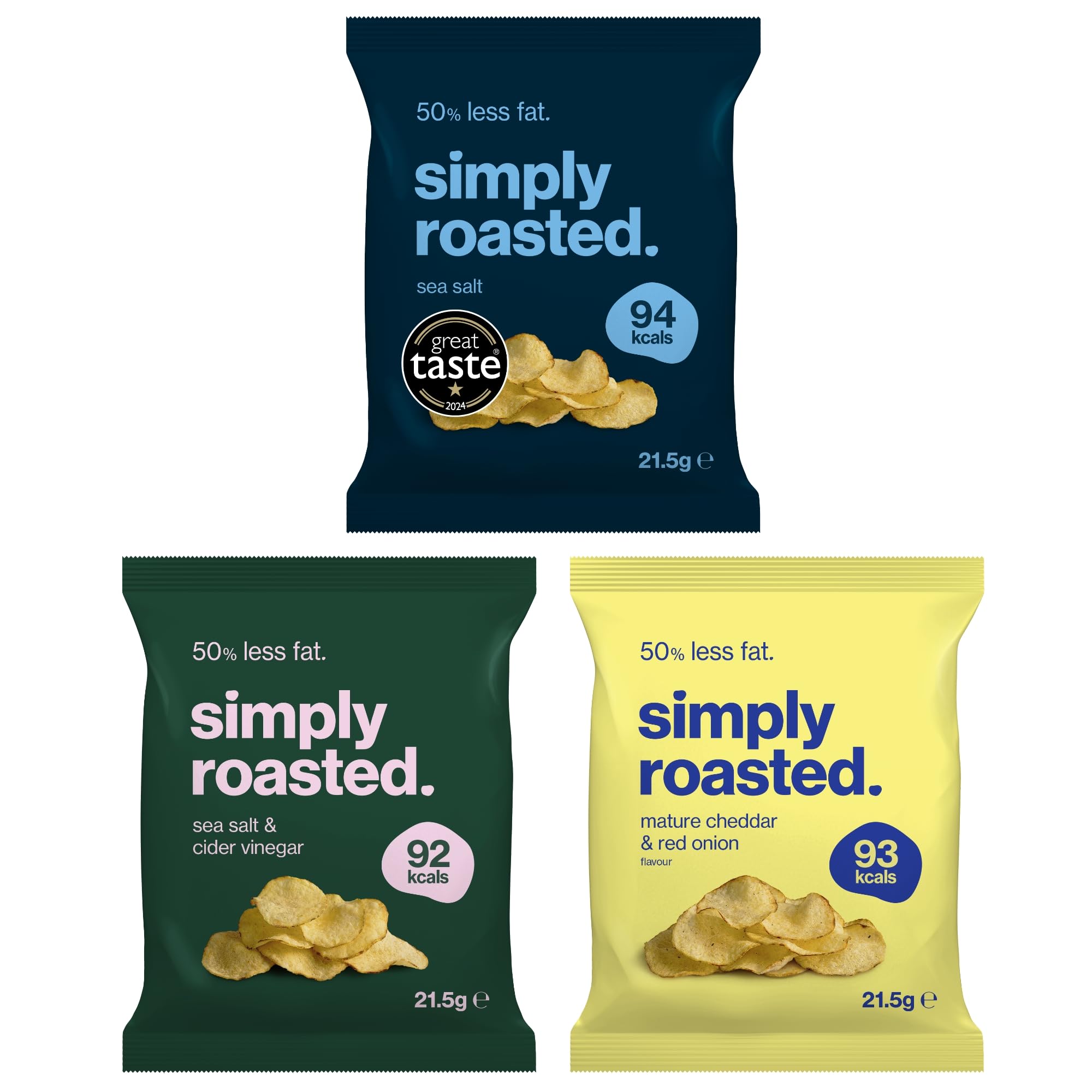 Simply Roasted Classic Mixed Snack Crisps | 24 x 21.5g Bags | Gluten-Free, Vegan, Allergen-Free 1