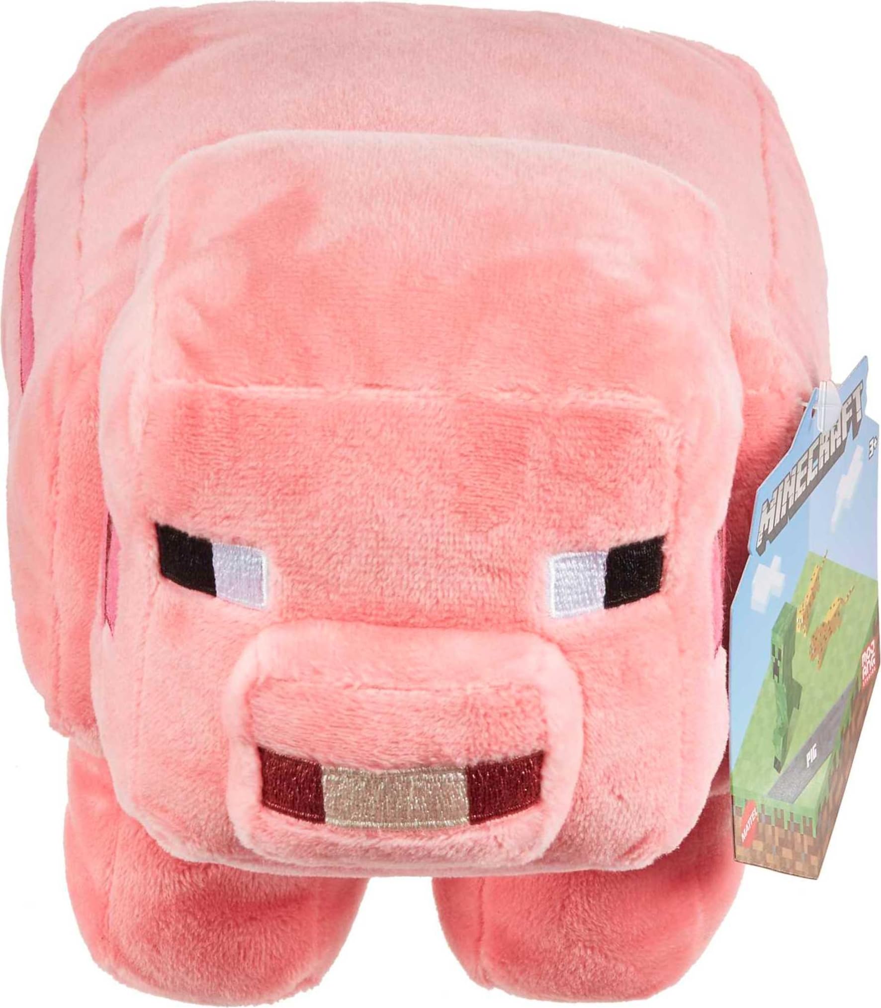 Mattel Minecraft Pig Plush - 8-inch Collectible Soft Toy for Ages 3+ 4