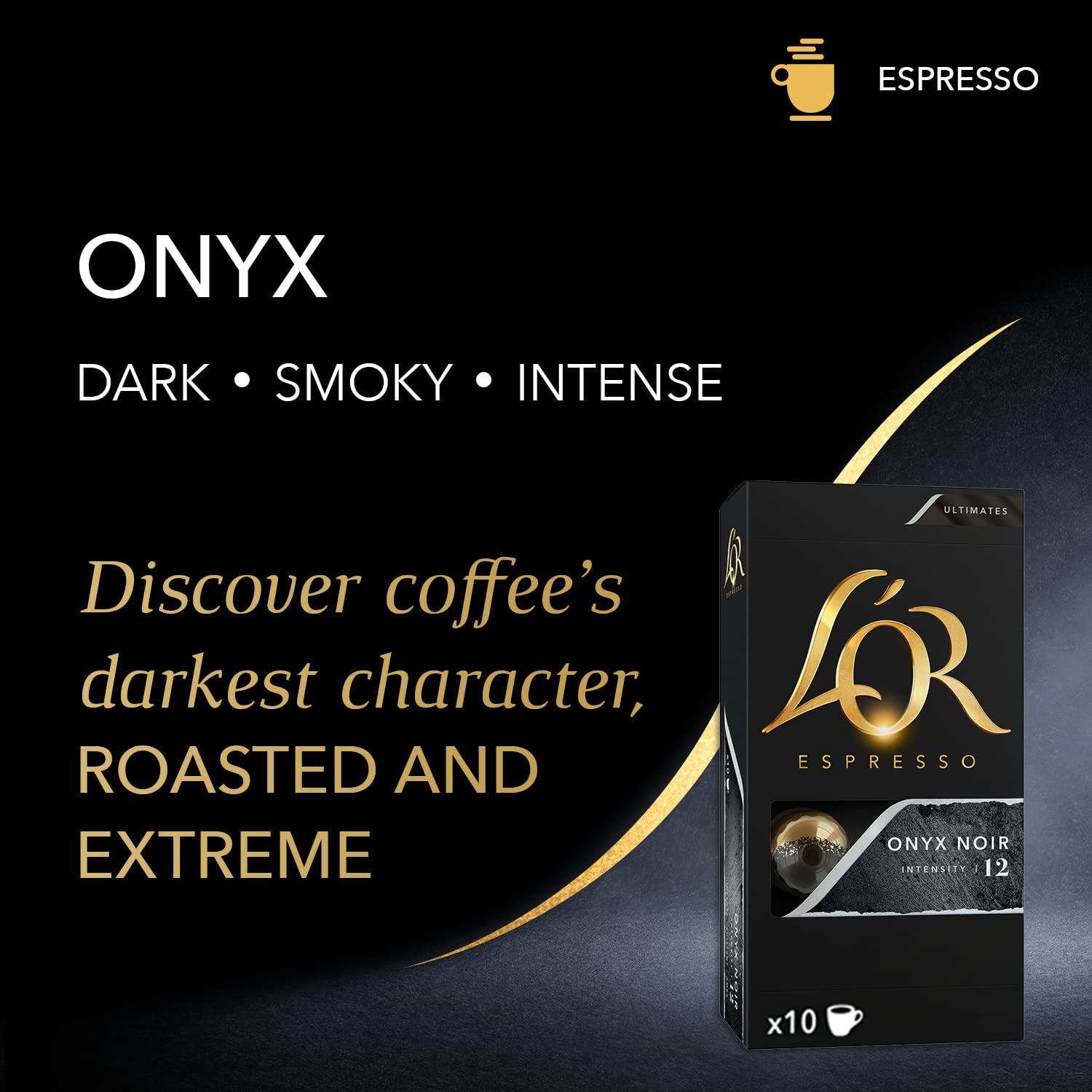 L'OR Espresso Onyx Coffee Pods x200 - Intensity 12, Recyclable Aluminum Capsules 6