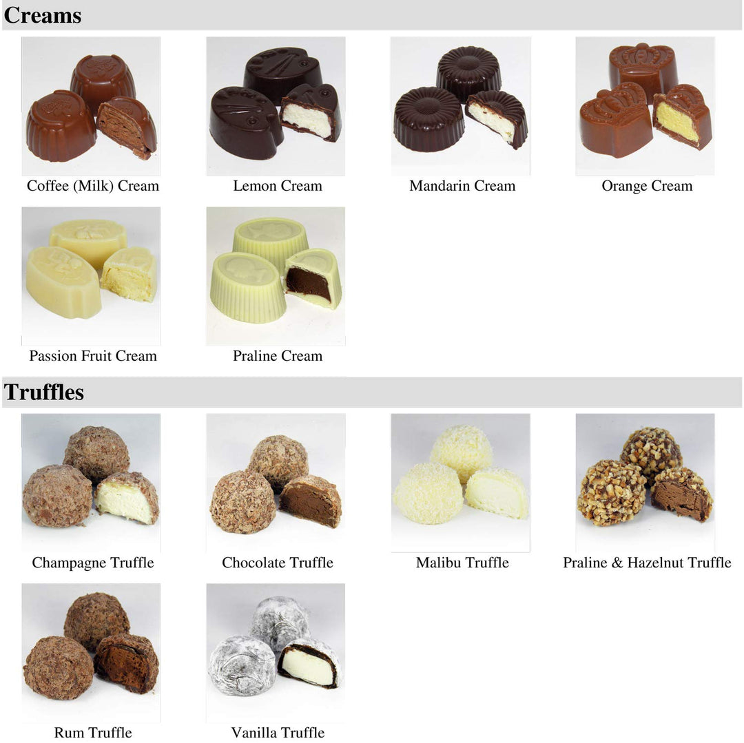 Hamiltons Ivory Luxury Belgian Ballotin 12 Handmade Chocolates Gift Box