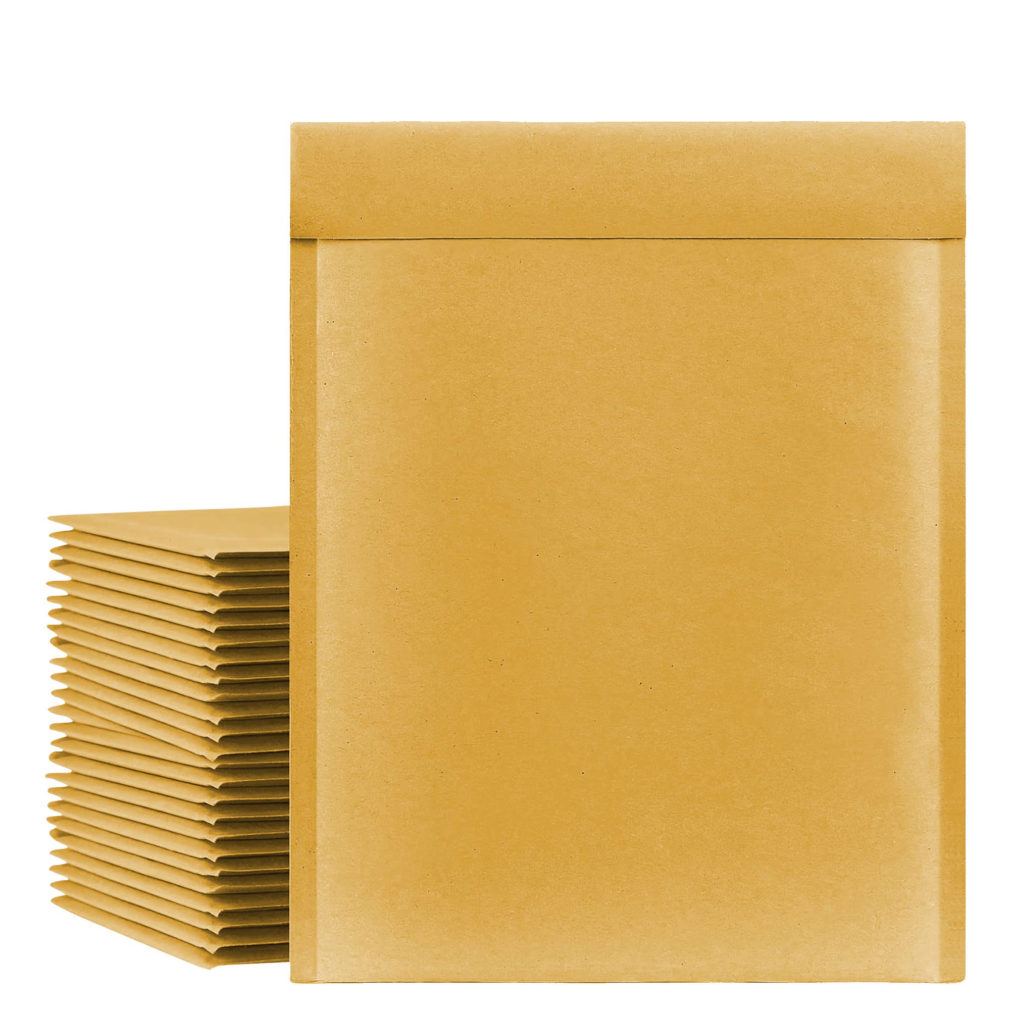 iSOUL Golden Yellow Padded Bubble Mailers - A3, A4, A5, A6 Sizes (40 Pack) for Shipping Documents & Small Items
