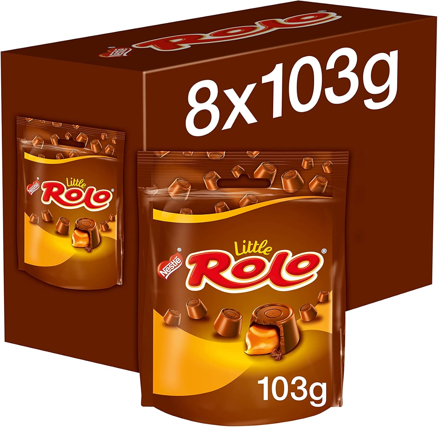 Nestlé - Little ROLO Milk Chocolate and Caramel Sharing Bags Multipack 1