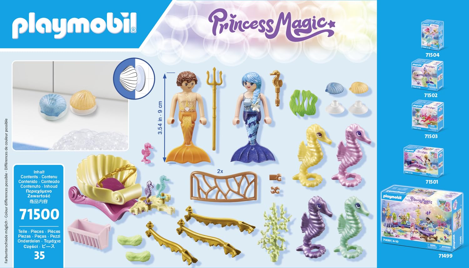 Playmobil Mermaid with Seahorse Carriage - Imaginative Underwater Playset for Kids 5