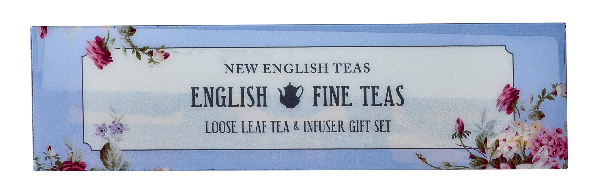 New English Teas Loose Leaf Black Tea Gift Set with Infuser | 3 Floral Tins | 70g 8