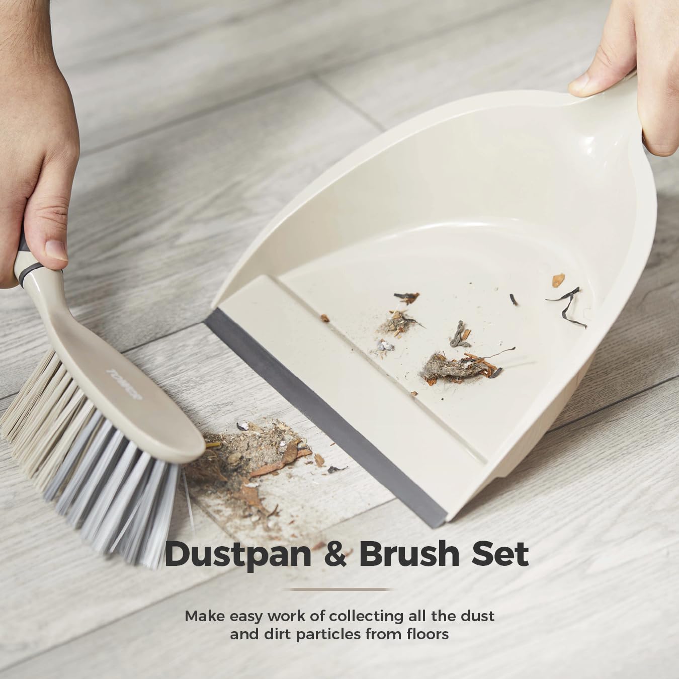 Tower T769002MSH 5-in-1 Cleaning Set with Dust Pan, Brush, Kitchen Broom, Dish Brush & Scrub Brush 8