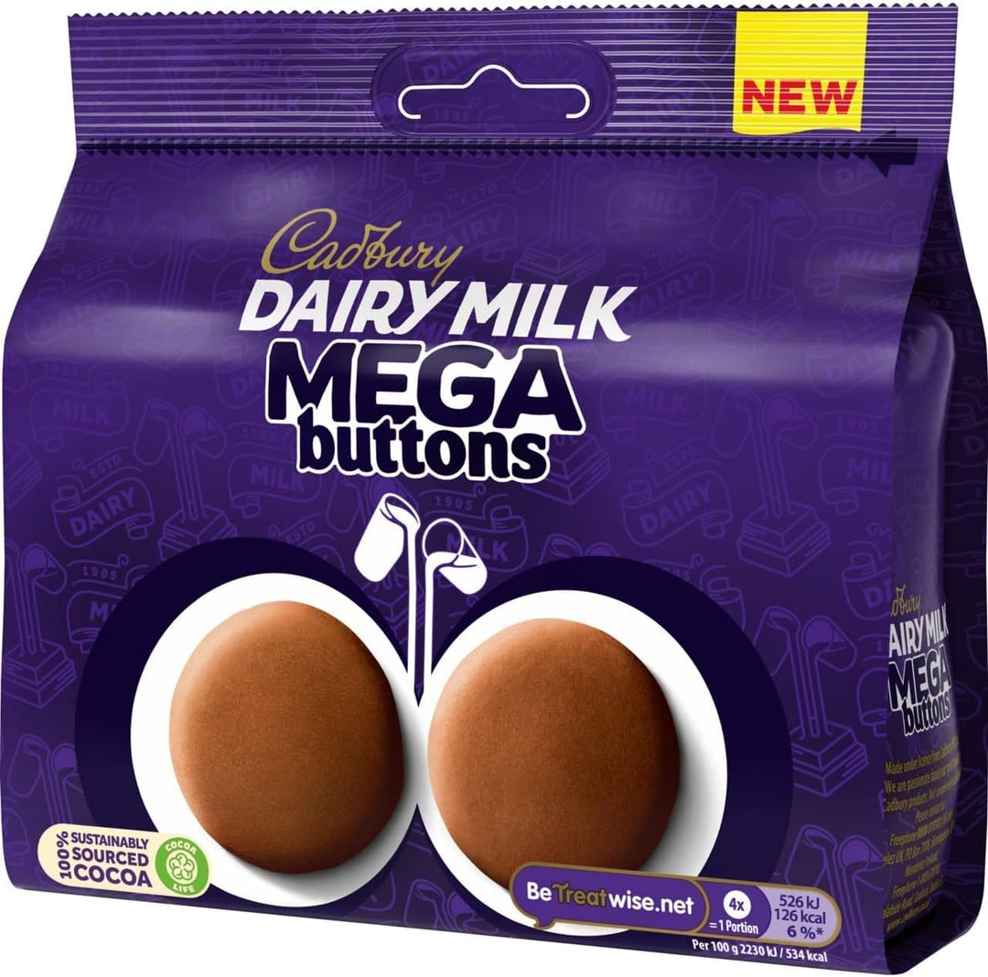 Cadbury - Dairy Milk Mega Buttons Giant Chocolate, 192g Share Bag