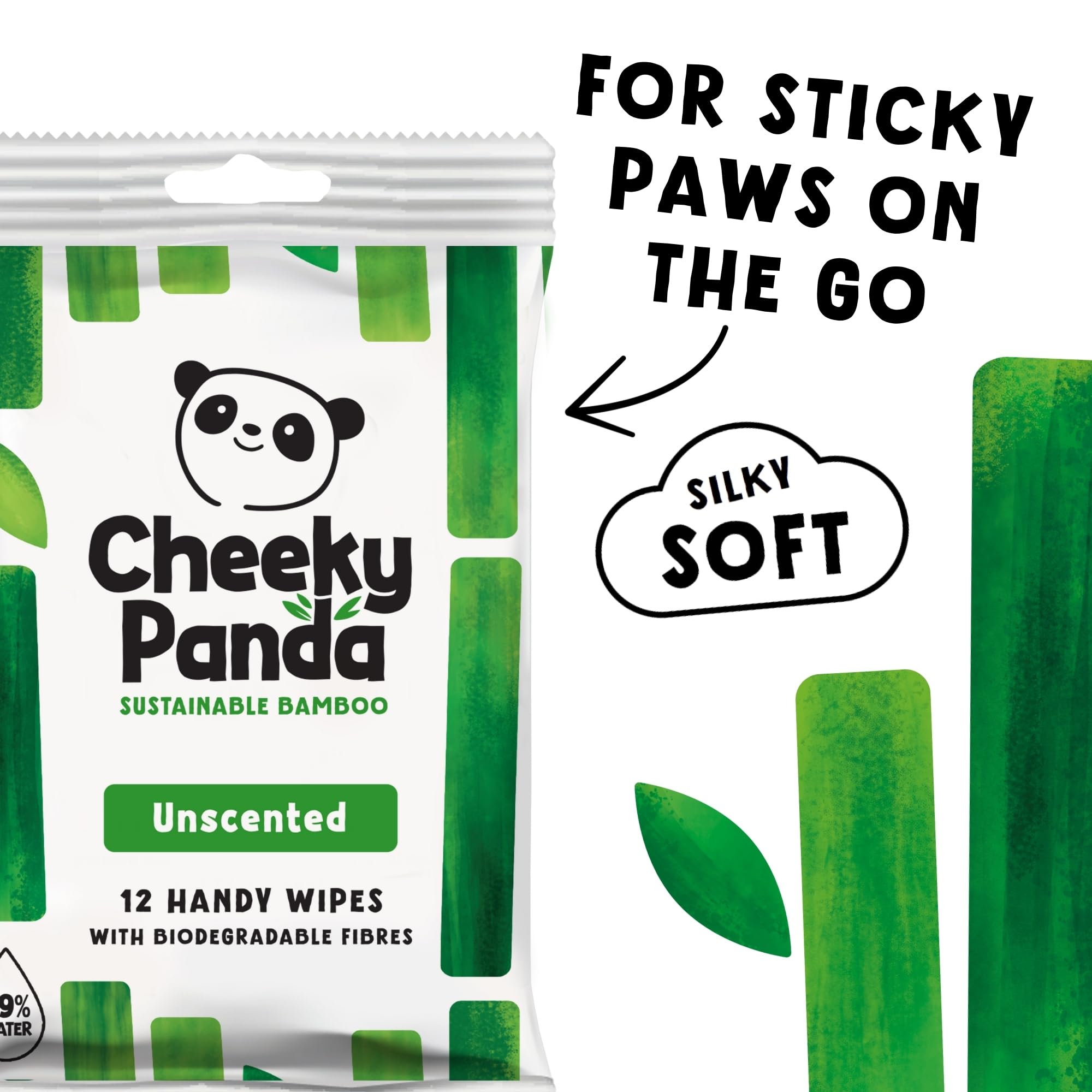 The Cheeky Panda Bamboo Hand Wipes - 12 Packs of 12 Travel Wipes | 144 Count Total 2