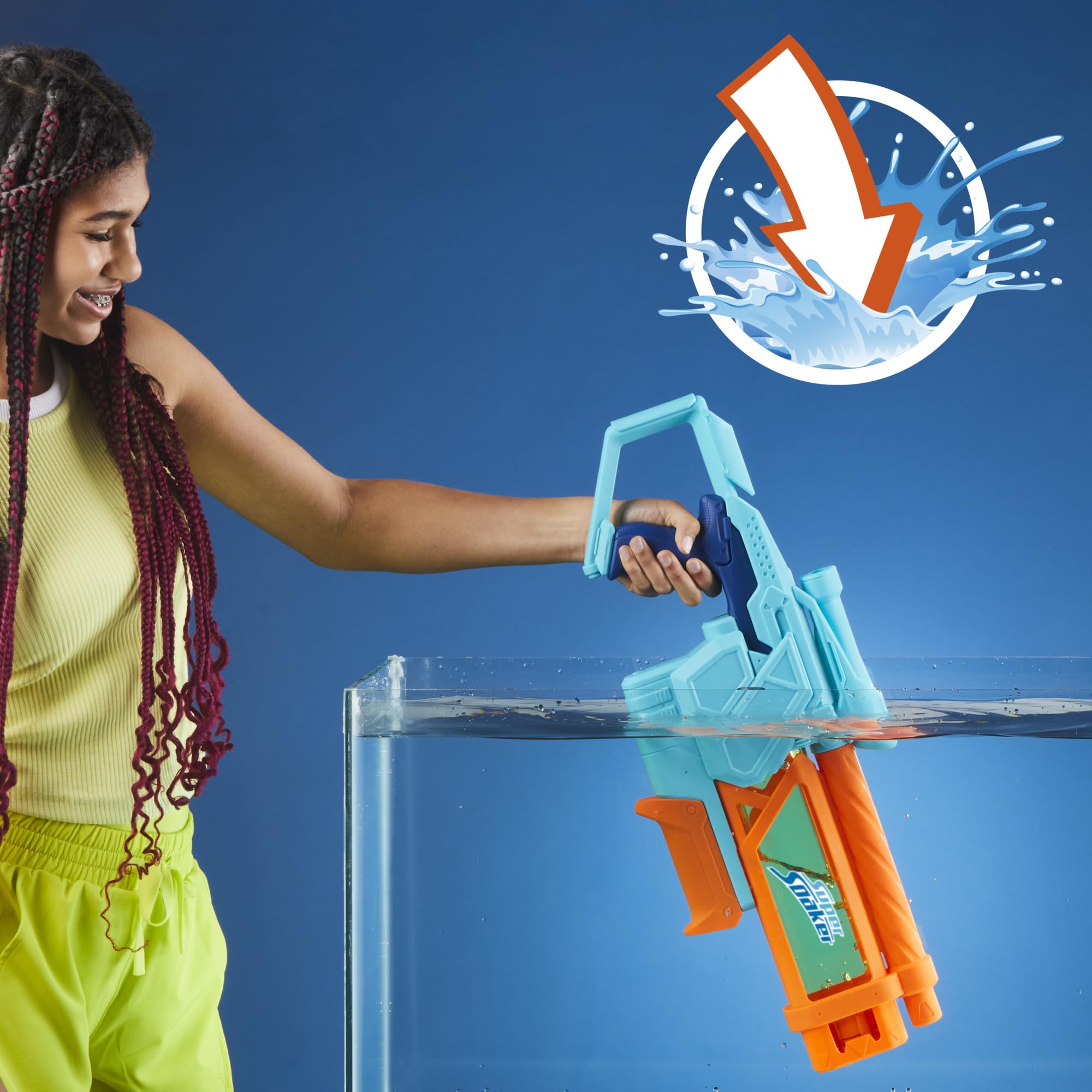 Nerf Super Soaker Mega Dunk-Fill Water Blaster - 1 Liter Tank | Ages 6+ | Plastic 3