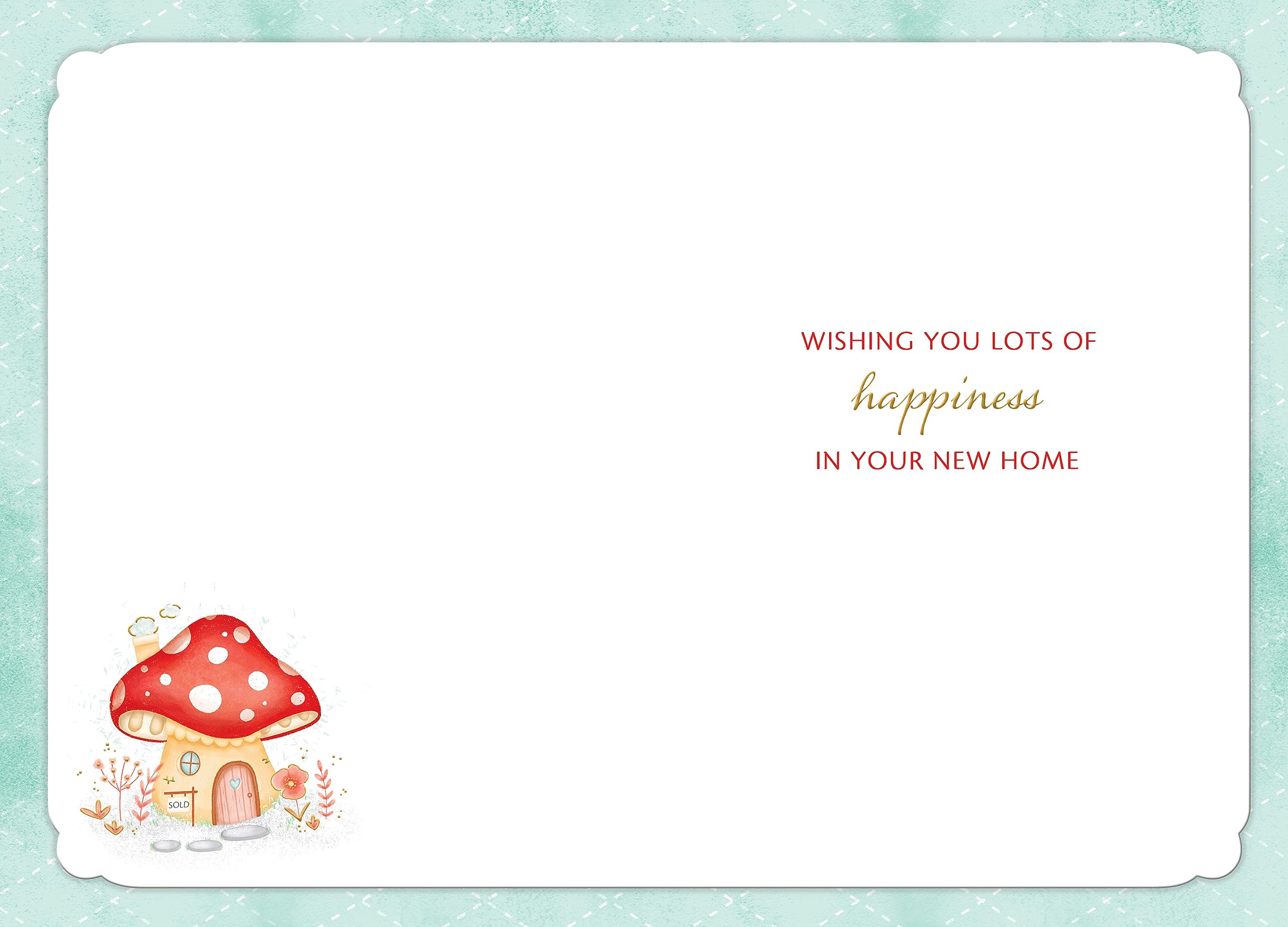 Piccadilly Greetings New Home Card Mushroom House | 7 x 5 Inches | Envelope Included 2
