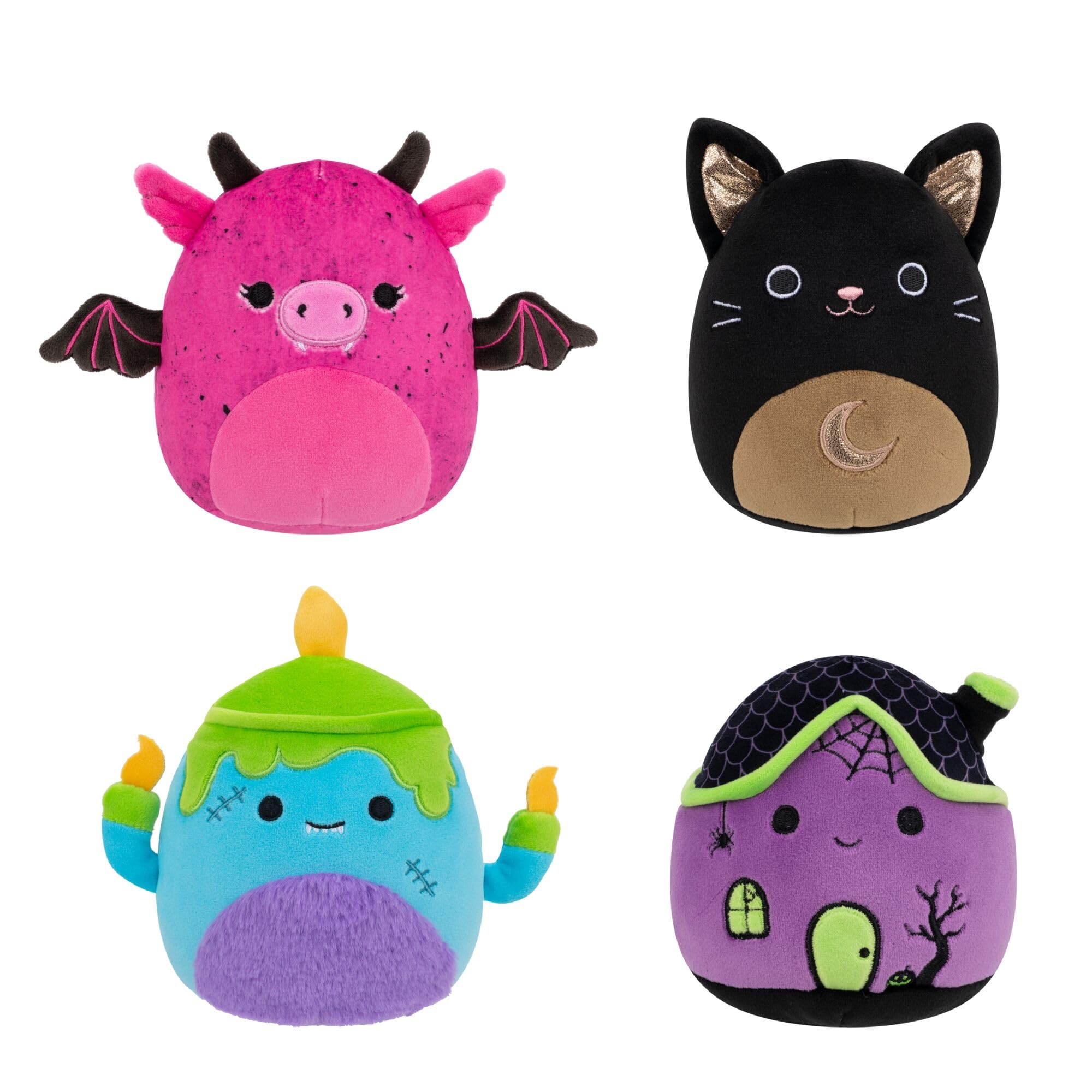 Squishmallows Halloween 4-Pack Plush - Bianca, Valentino, Monk, Yvonne (Amazon Exclusive) 1