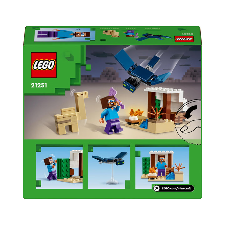 LEGO Minecraft Steve's Desert Expedition Building Set - Action Figure Playset for Kids 6+