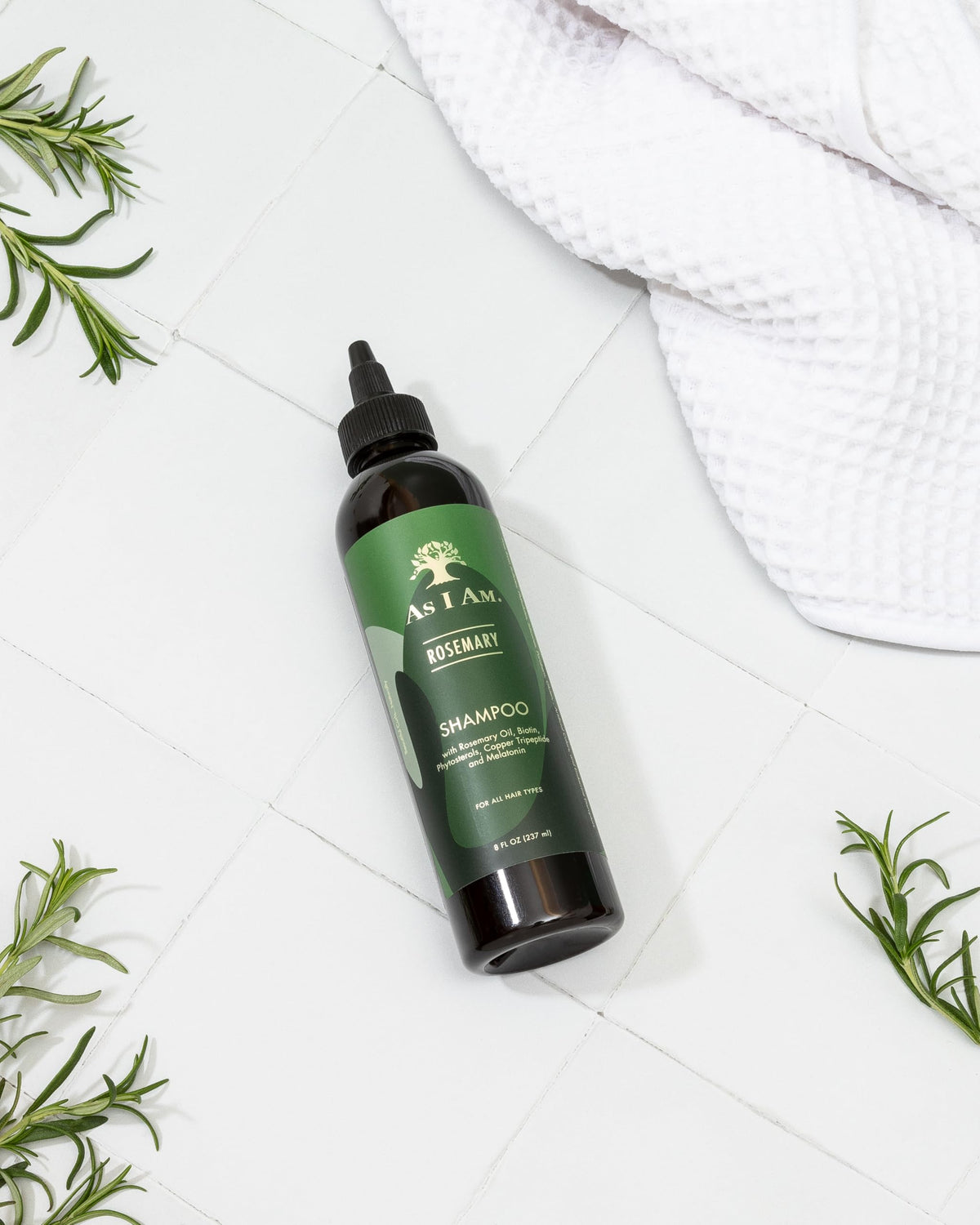 As I Am Rosemary Shampoo - Promotes Hair Growth & Scalp Health, Sulfate-Free, 8oz