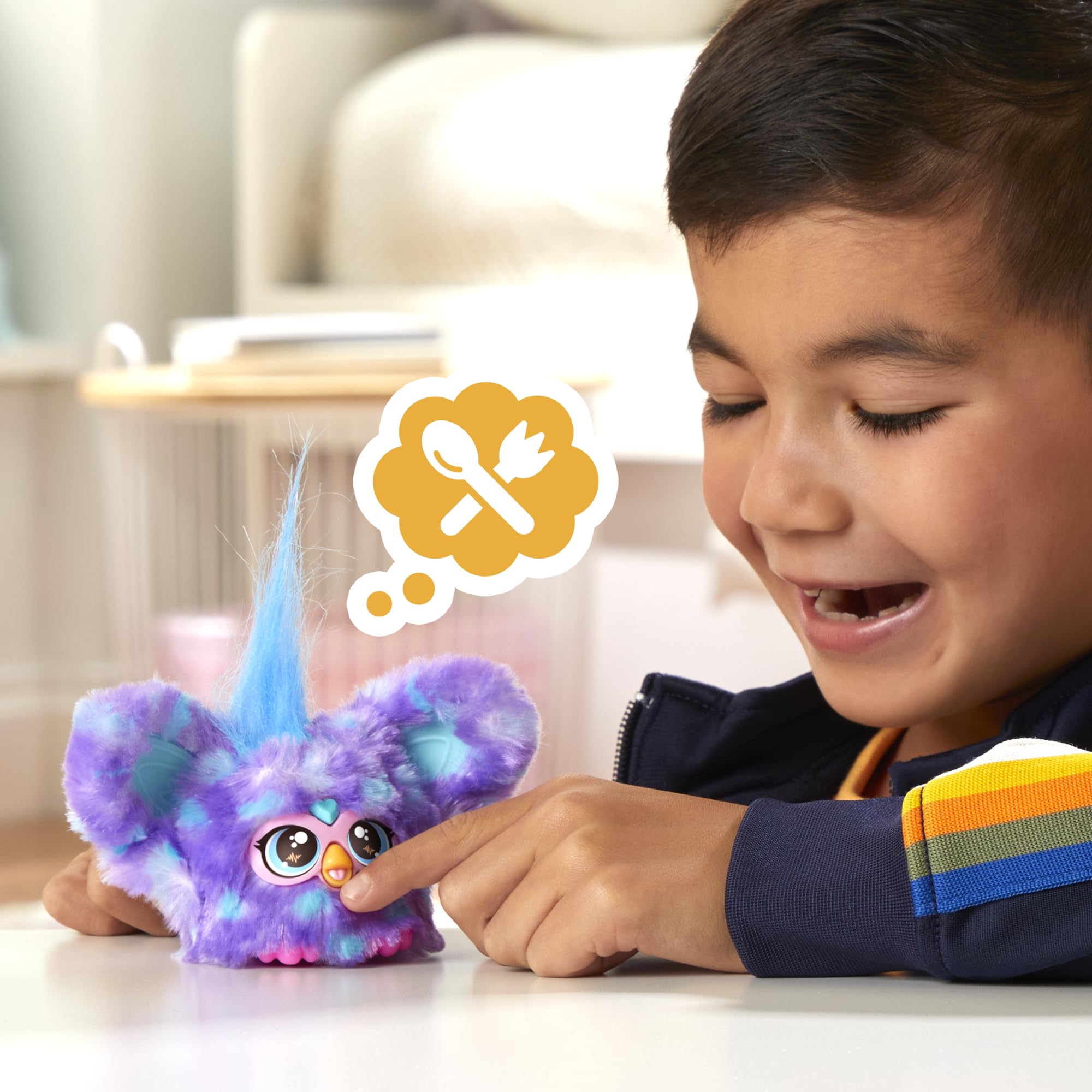 Furby Groo-Vee Mini Electronic Plush Toy - Purple & Blue, 5-Inch, Ages 6+ 4