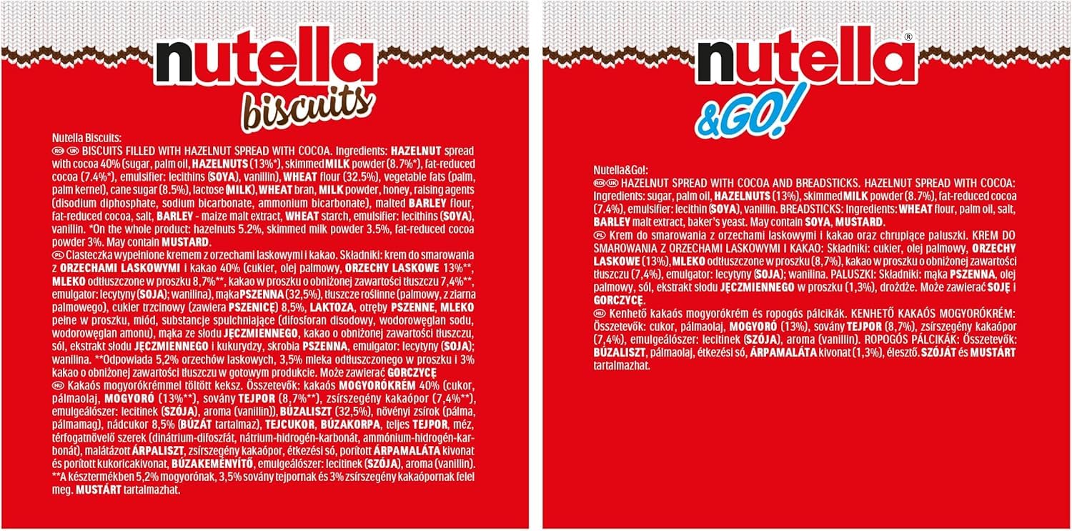 Nutella Christmas Advent Calendar 2025 - Assorted Spreads & Card Game 3