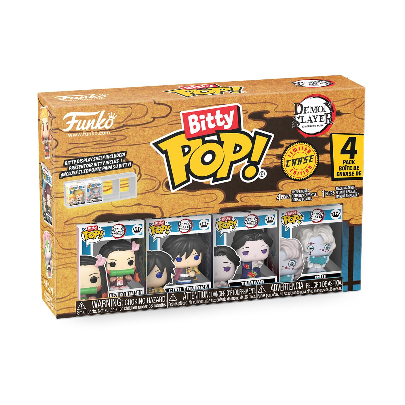 Funko Bitty POP! 4 Pack: Demon Slayer - Nezuko Kamado, Giyu Tomioka, Tamayo 1