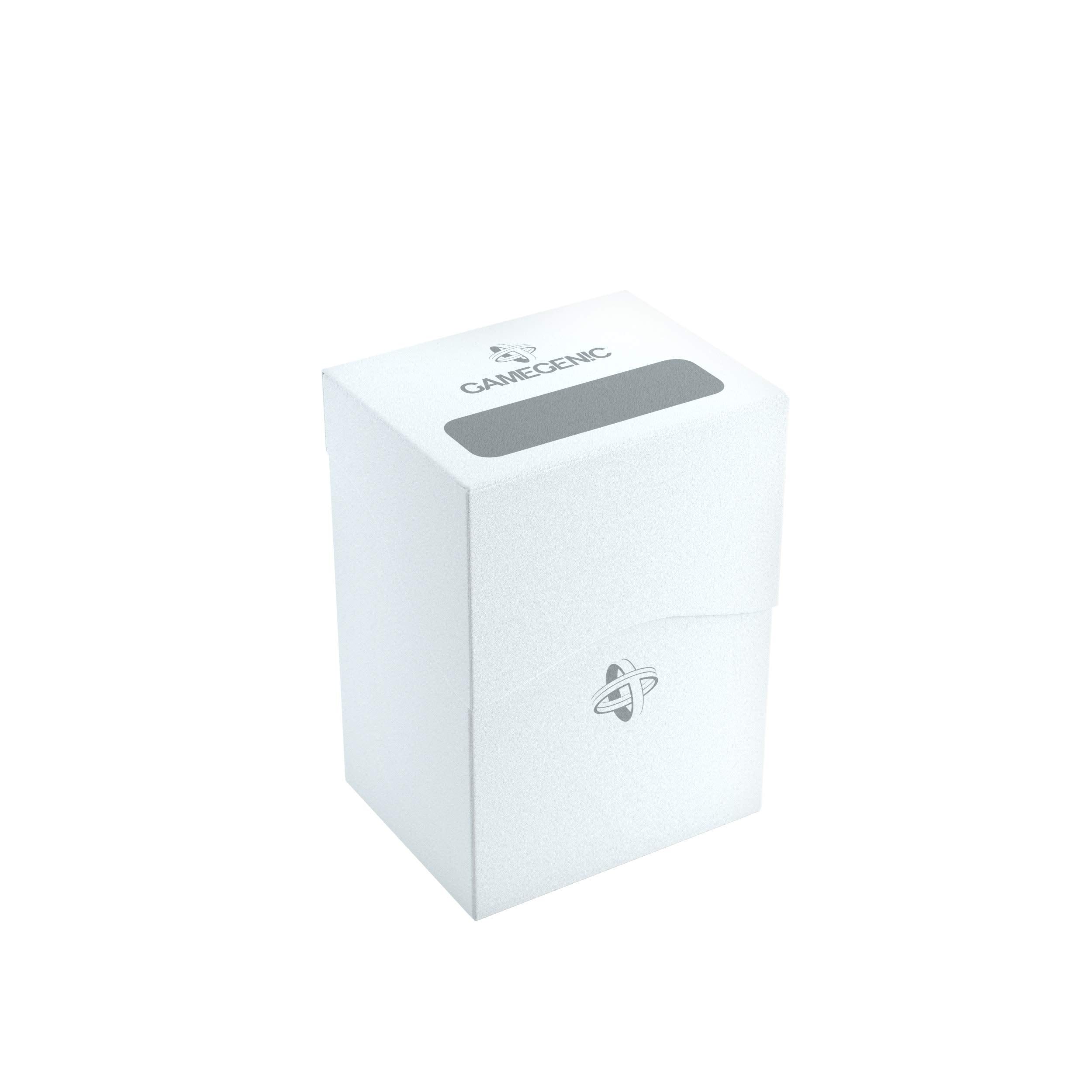 Gamegenic 80-Card Deck Holder - White TCG Box with Cobra Neck Closure for Double-Sleeved Cards 1