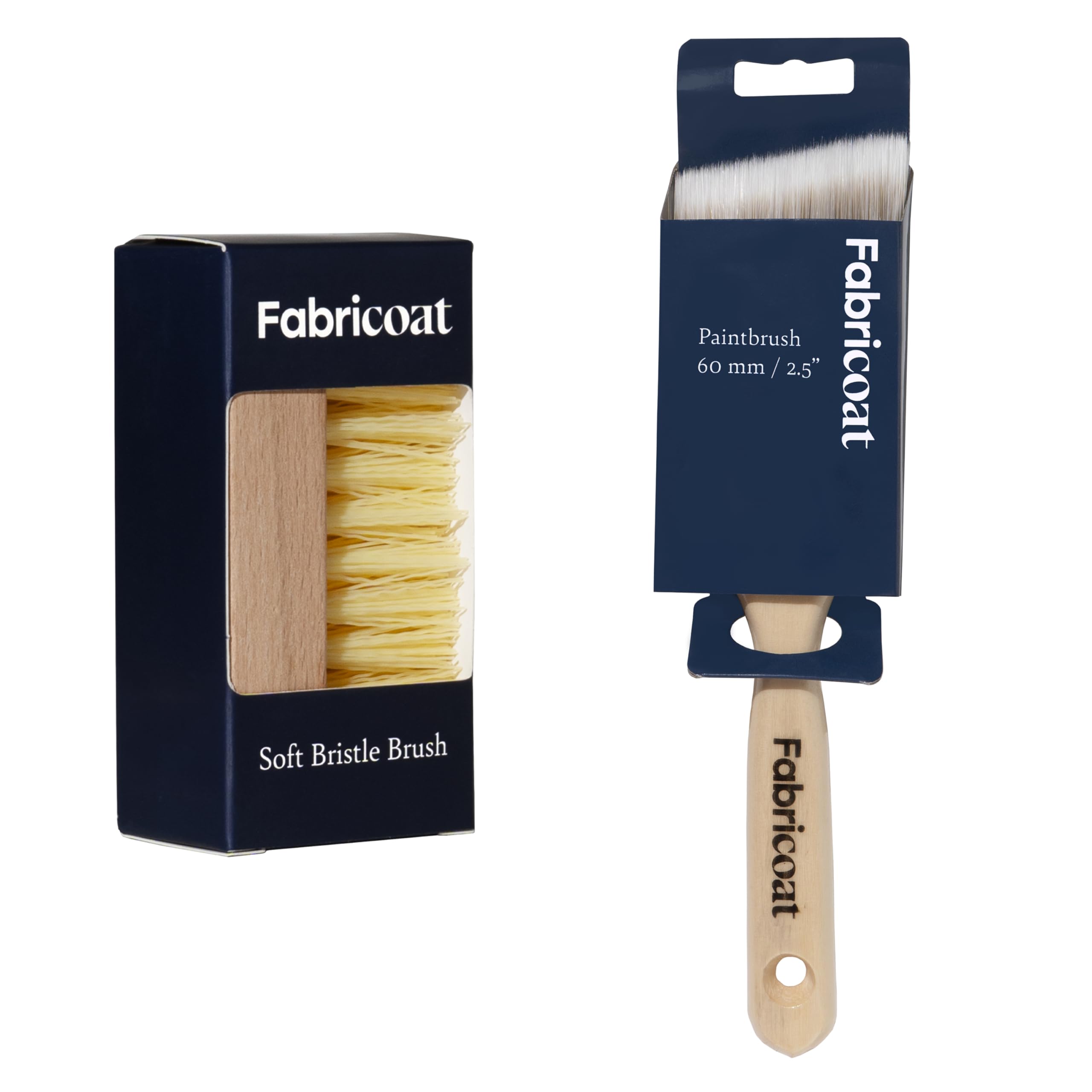 Fabricoat - Cleaning Brush and 60mm/2.5 inch Angled Cutting In Paint Brush Combo 1
