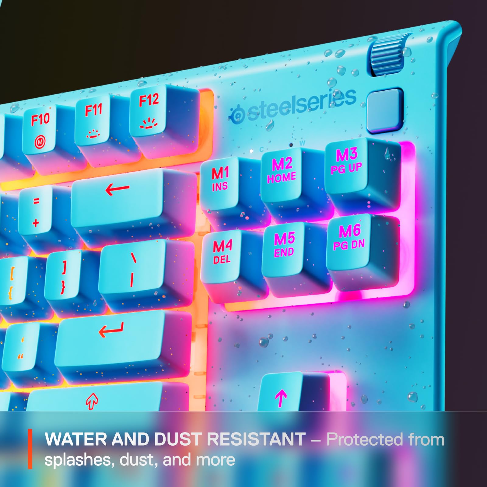 SteelSeries Apex 3 TKL Aqua Gaming Keyboard - TKL, RGB Illumination, USB 4