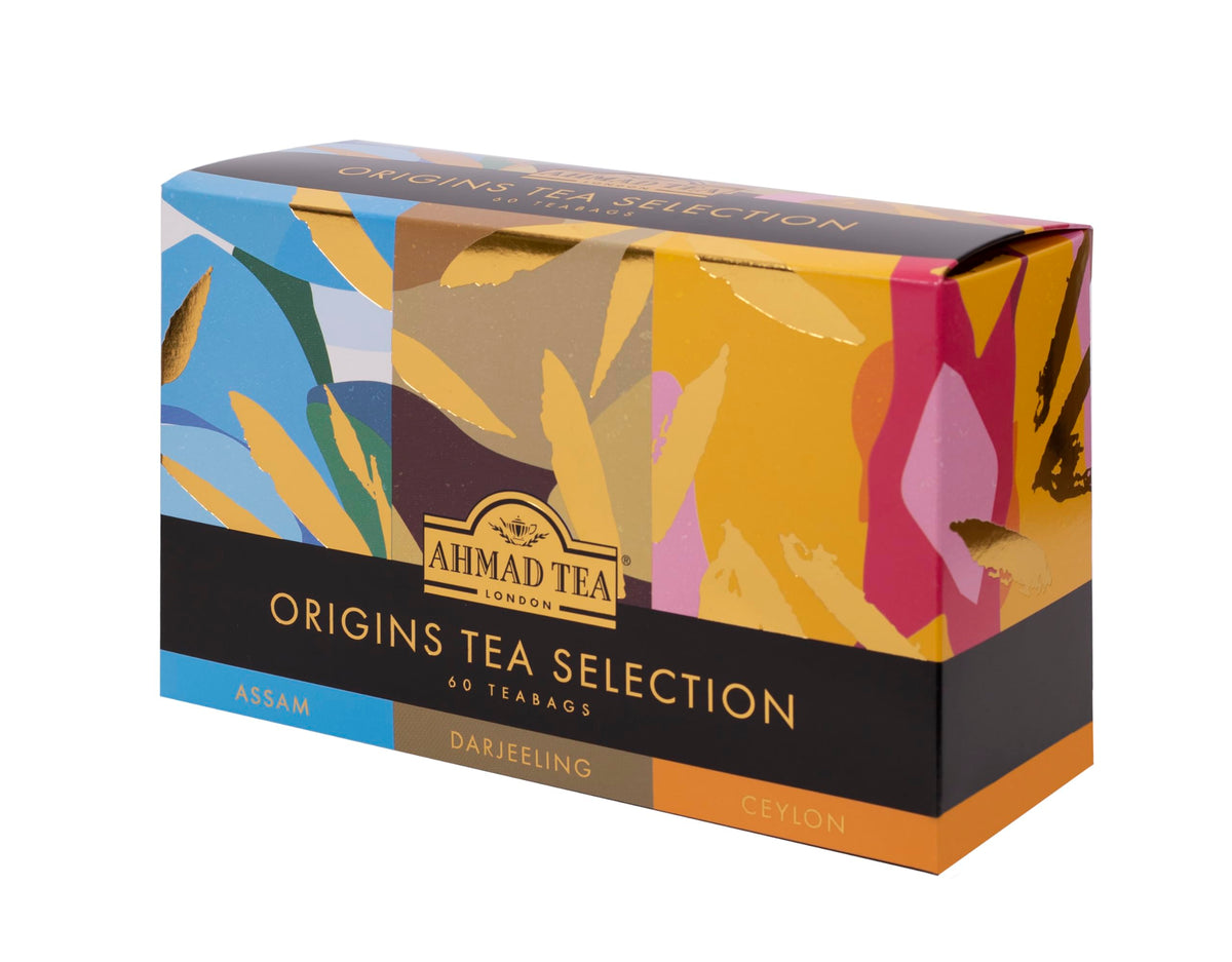Ahmad Tea Origins Tea Selection Gift Pack - 60 Teabags, Assam, Darjeeling & Ceylon