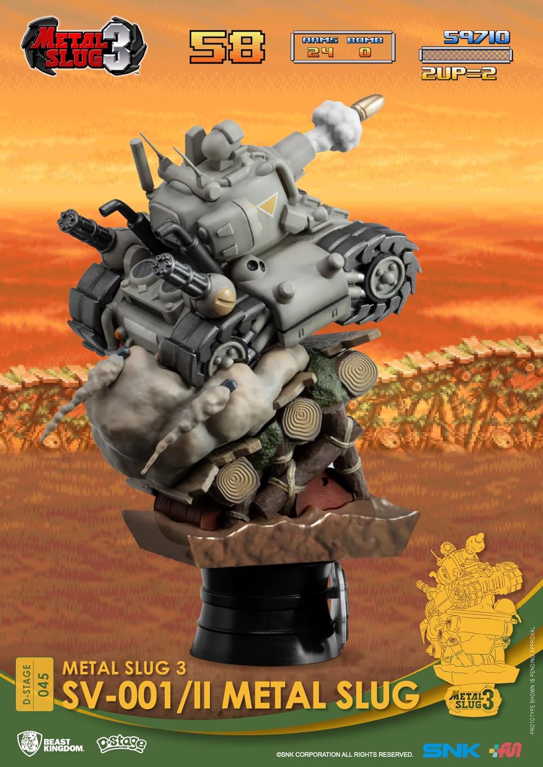 Metal Slug 3 - SV-001 II Metal Slug D-Stage 6 Statue by Beast Kingdom (2023)