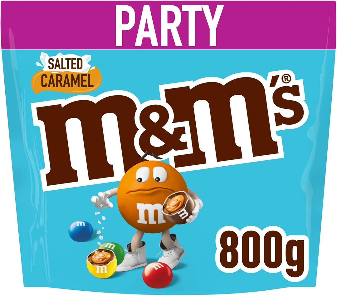 M&M's Salted Caramel & Milk Chocolate Party Bulk Bag - 800g Chocolate Snack Gift