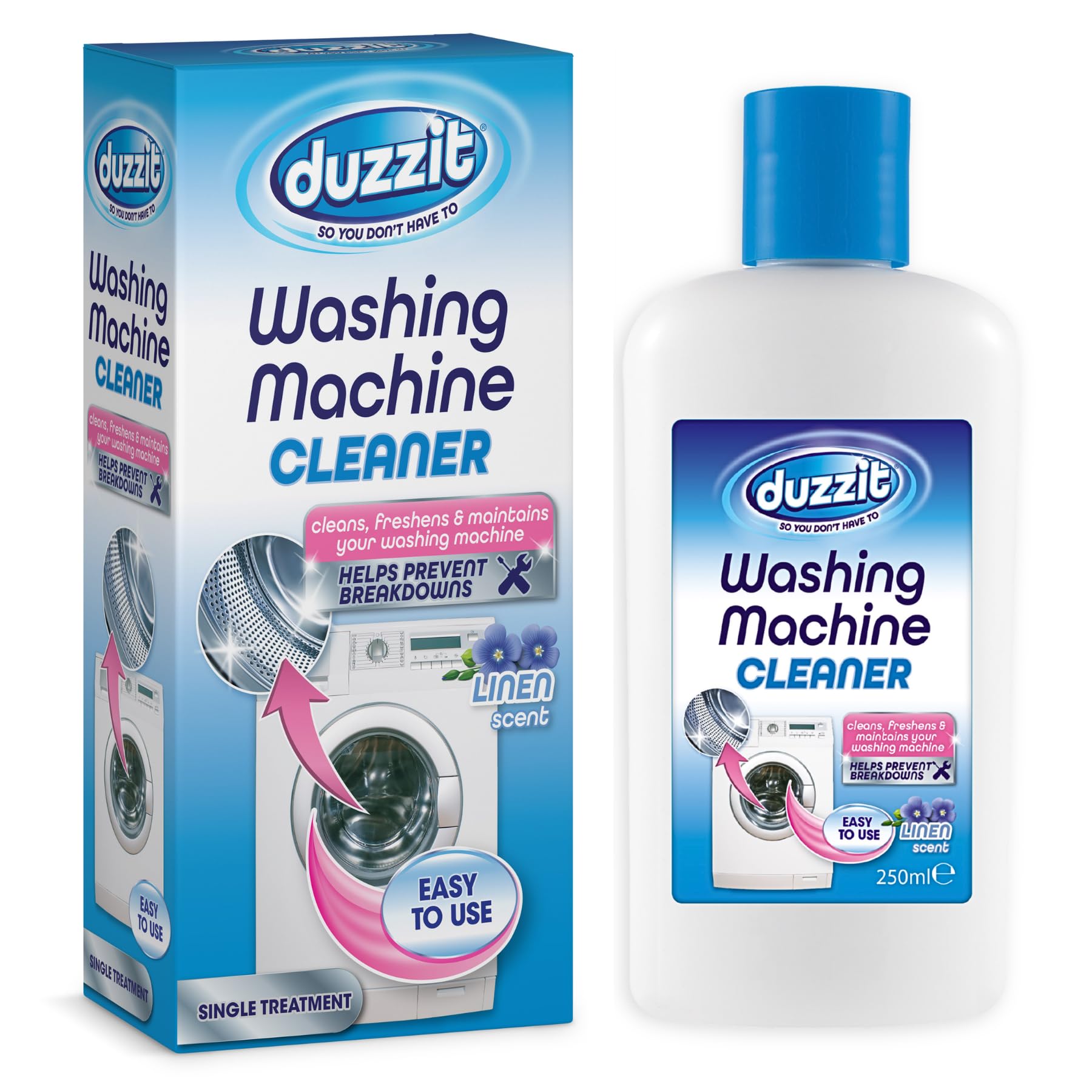 Duzzit Washing Machine Cleaner - Deep Clean, Freshens & Maintains | 250ml