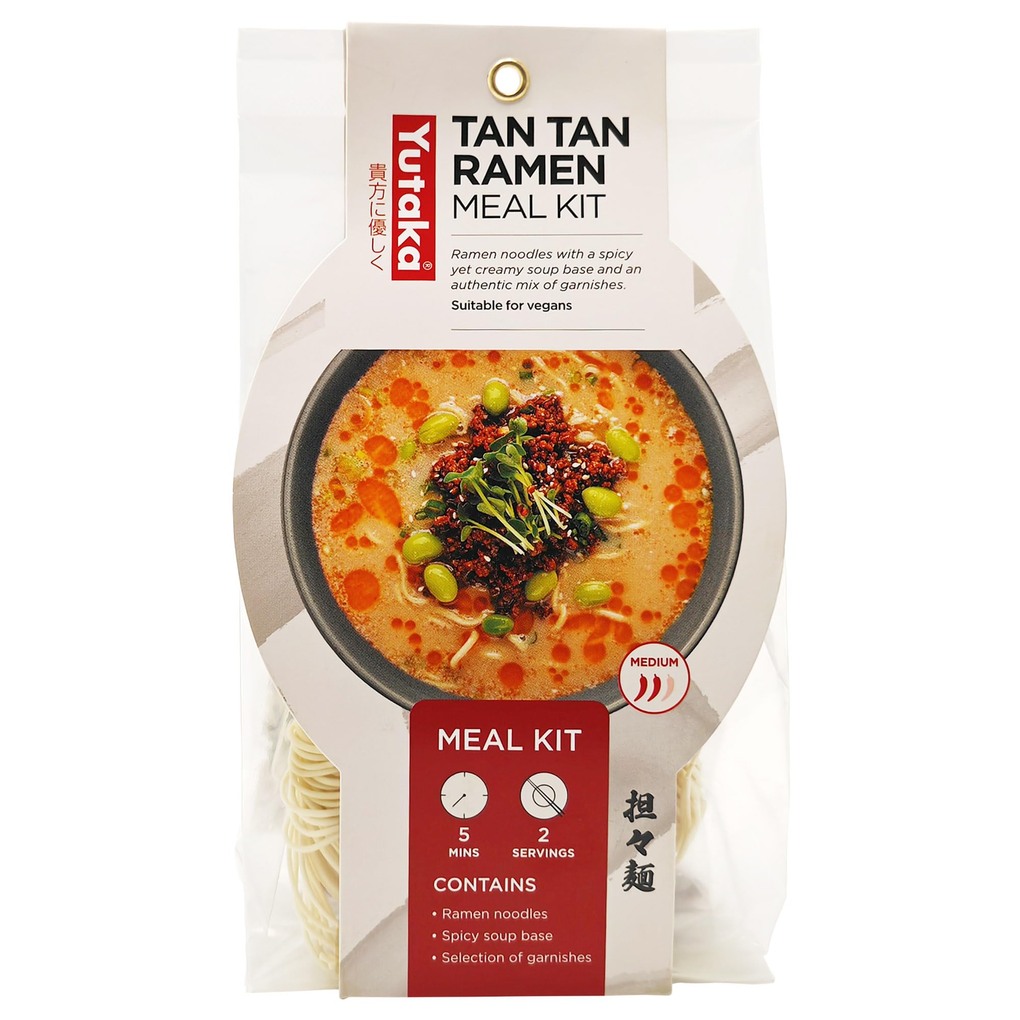 Yutaka Tan Tan Ramen Meal Kit 215g - Spicy Japanese-Style Sesame Ramen with Noodles & Soup Sachet 1