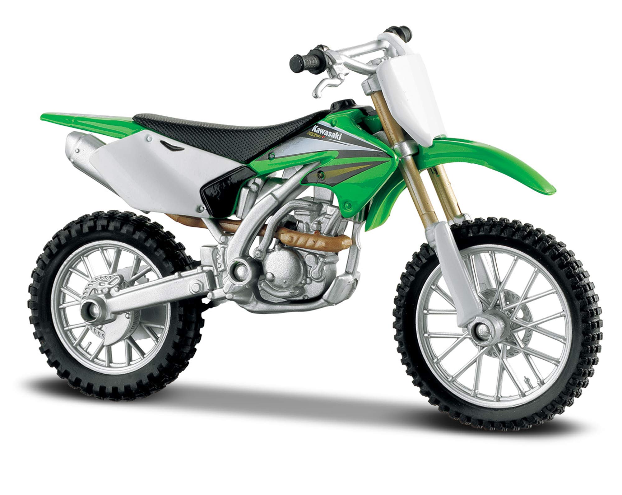 Maisto 1:18 Kawasaki KX250F Motorcycle Diecast Model - Green Metal Replica 1