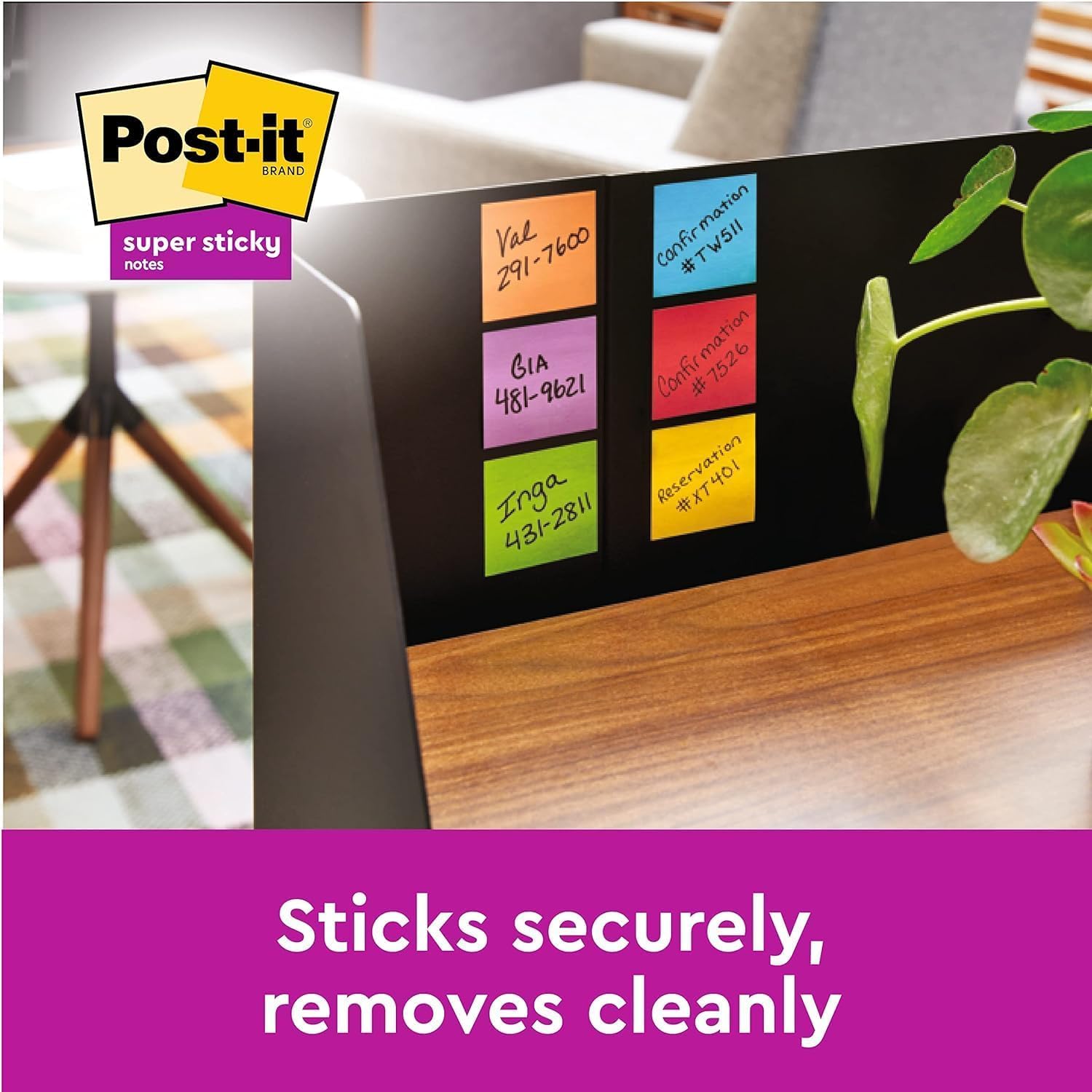 Post-it Super Sticky Notes - Cosmic Colour Collection | 76x76mm | 6 Pads of 90 Sheets 8